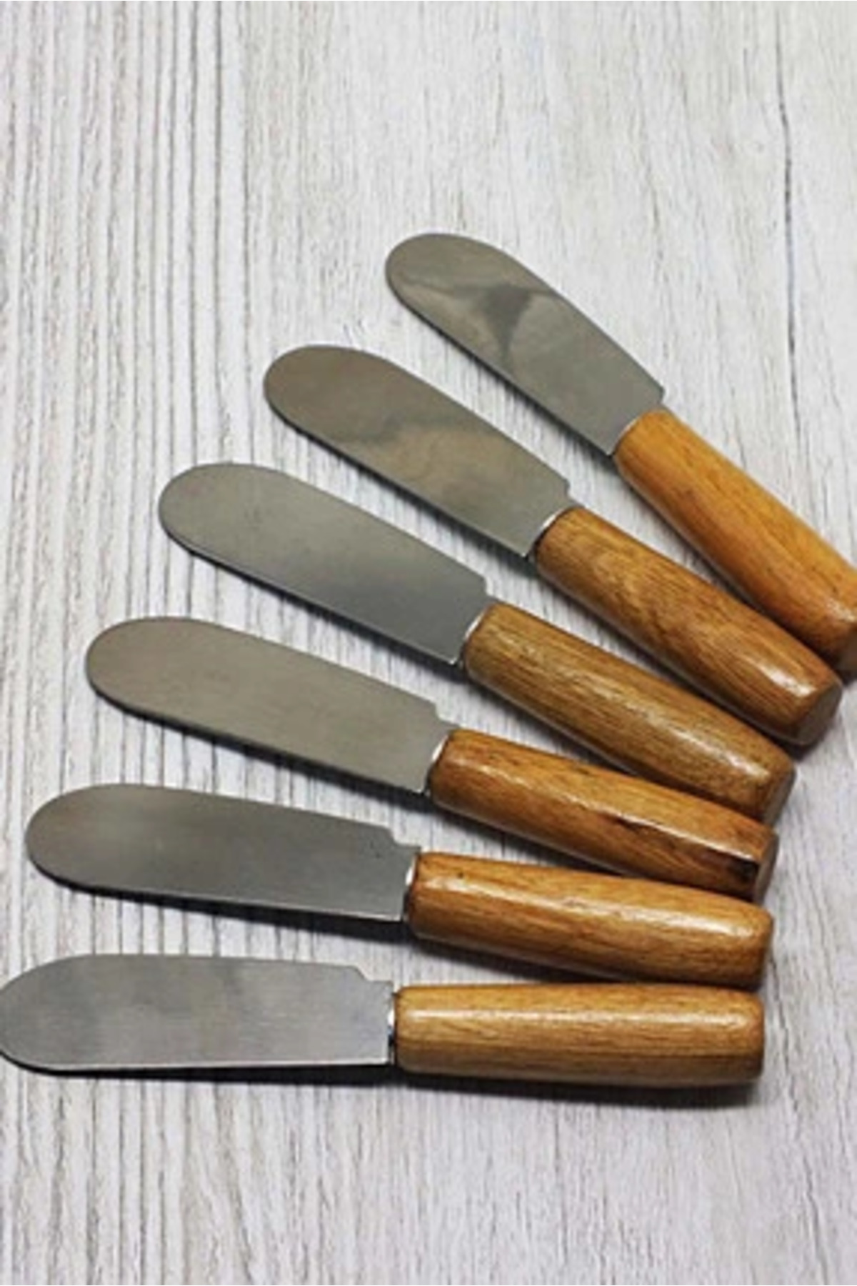 Tereyağı Bıçağı - Mini Spatula Ahşap Saplı 6 Adet Tereyağı Bıçağı - Mini Spatula Ahşap Saplı 6 Adet