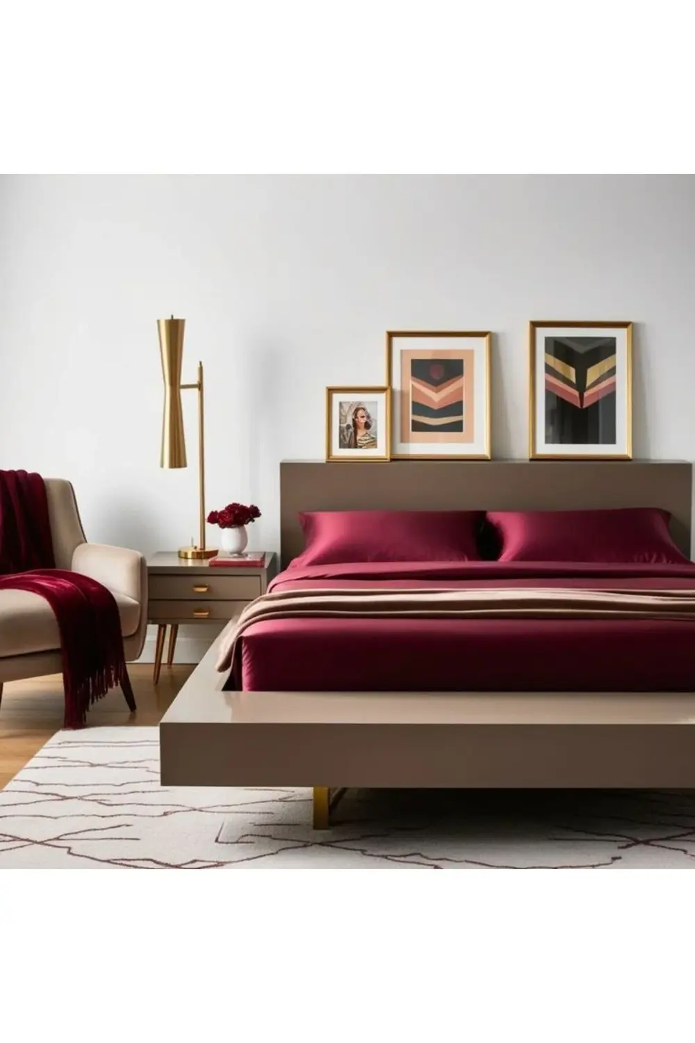 Terletmeyen İpek Saten Yastık Kılıfı 2'li 50x70 Bordo