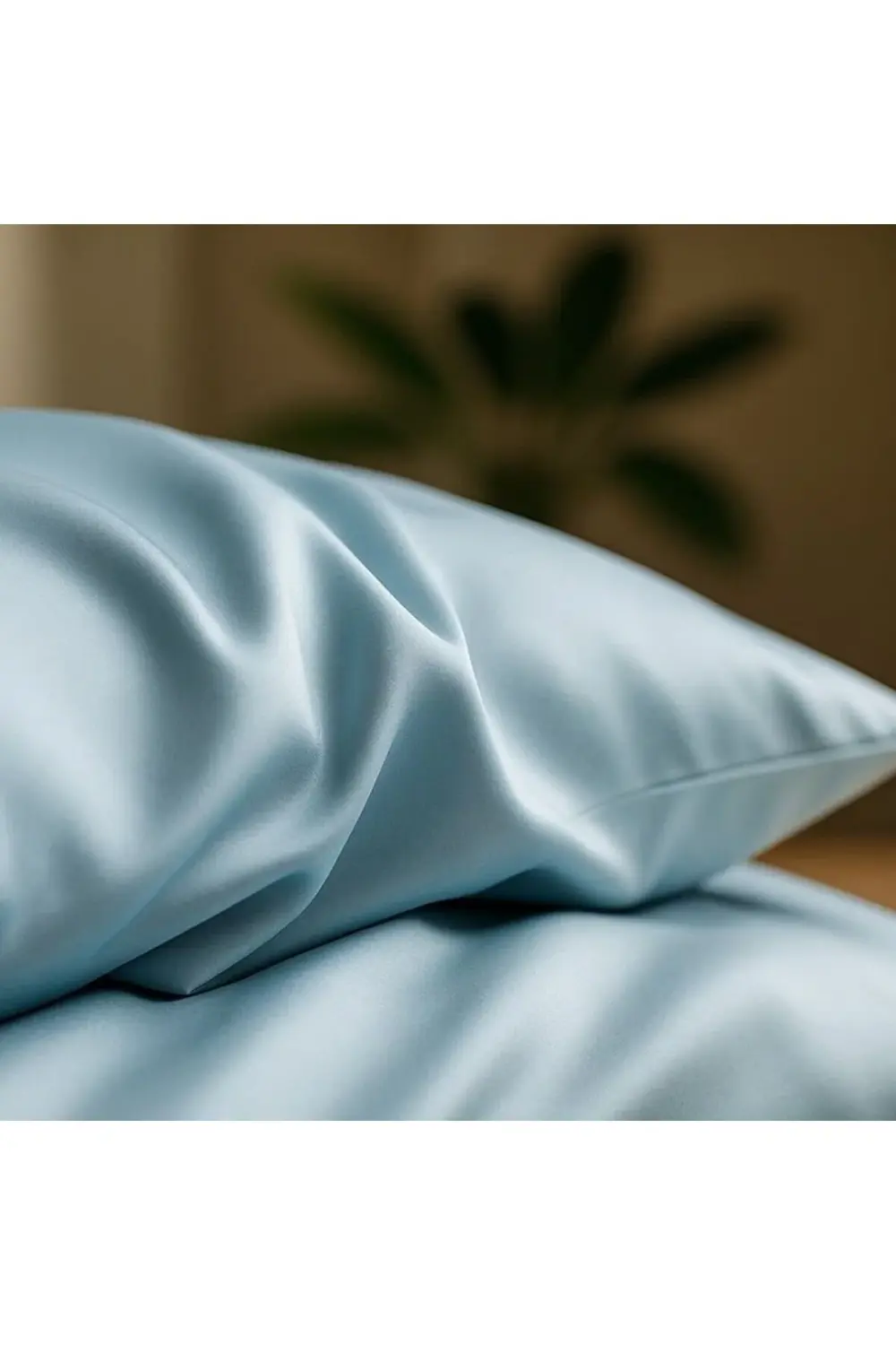 Terletmeyen İpek Saten Yastık Kılıfı 2'li 50x70 Mavi