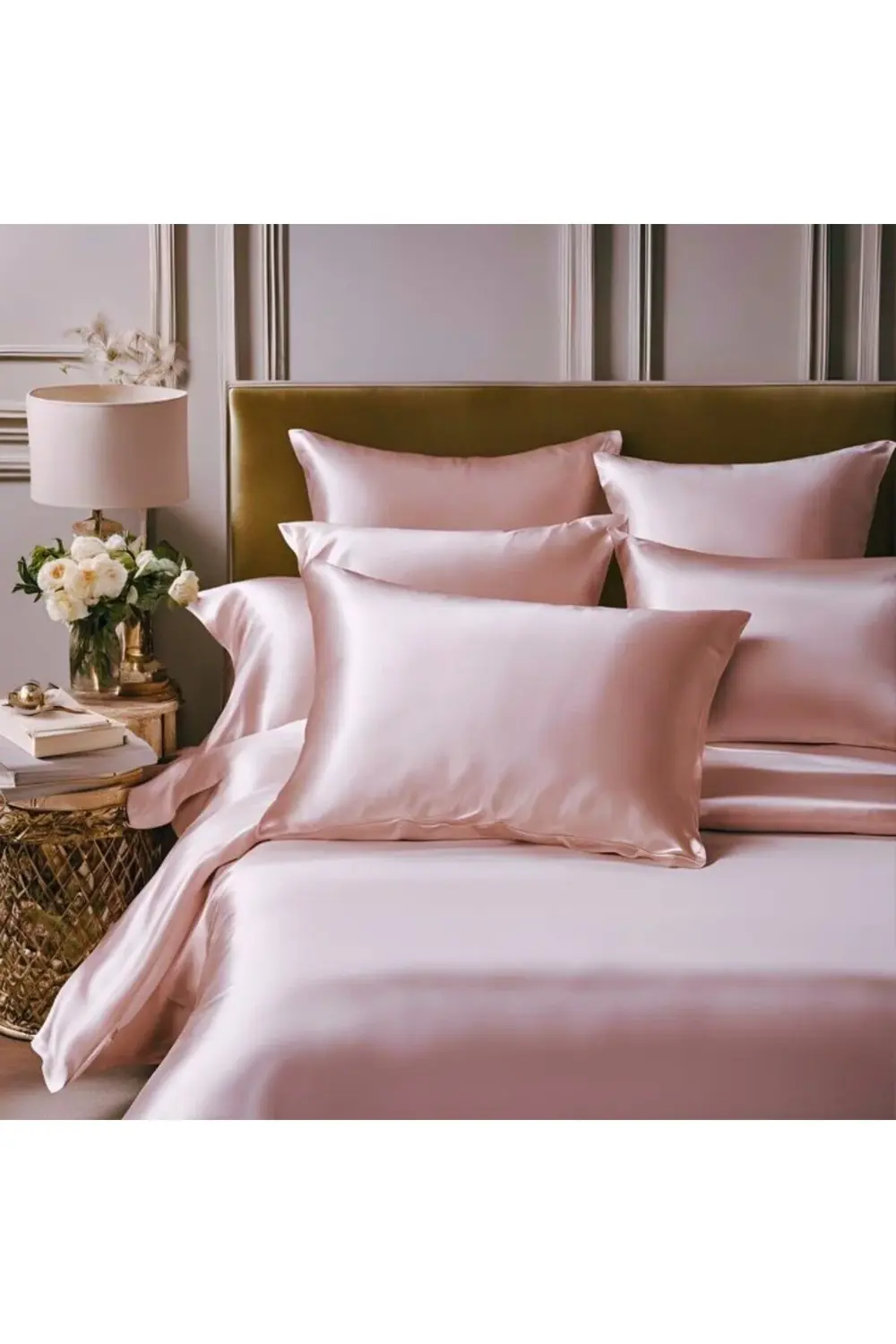 Terletmeyen İpek Saten Yastık Kılıfı 2'li 50x70 Pembe