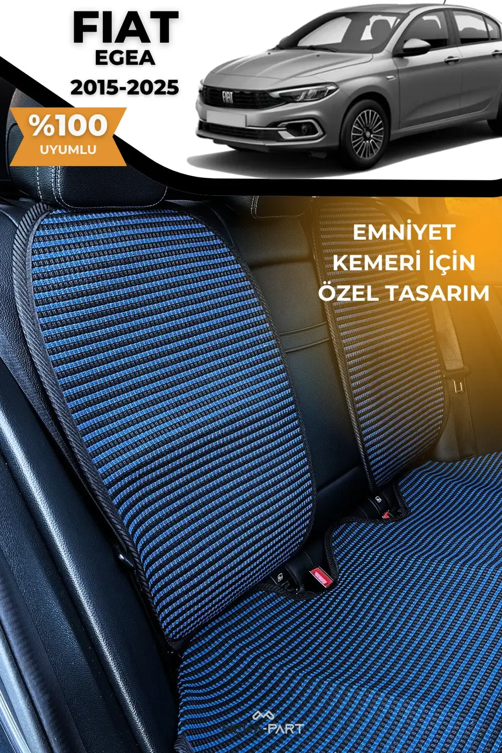 Terletmez Oto Koltuk Koruyucu Kılıf %100 Pamuk 5 li Tam Set Kırmı