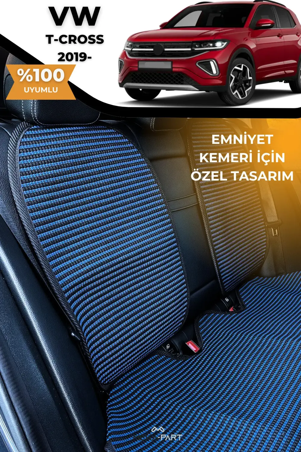 Terletmez Oto Koltuk Koruyucu Kılıf %100 Pamuk 5 li Tam Set Siyah