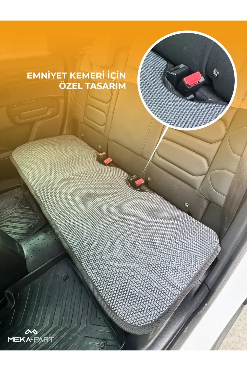 Terletmez Oto Koltuk Koruyucu Kılıf %100 Pamuk 5 li Tam Set Krem