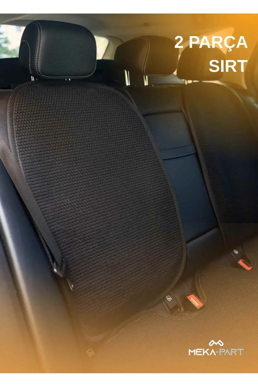 Terletmez Oto Koltuk Koruyucu Kılıf %100 Pamuk 5 li Tam Set Mavi