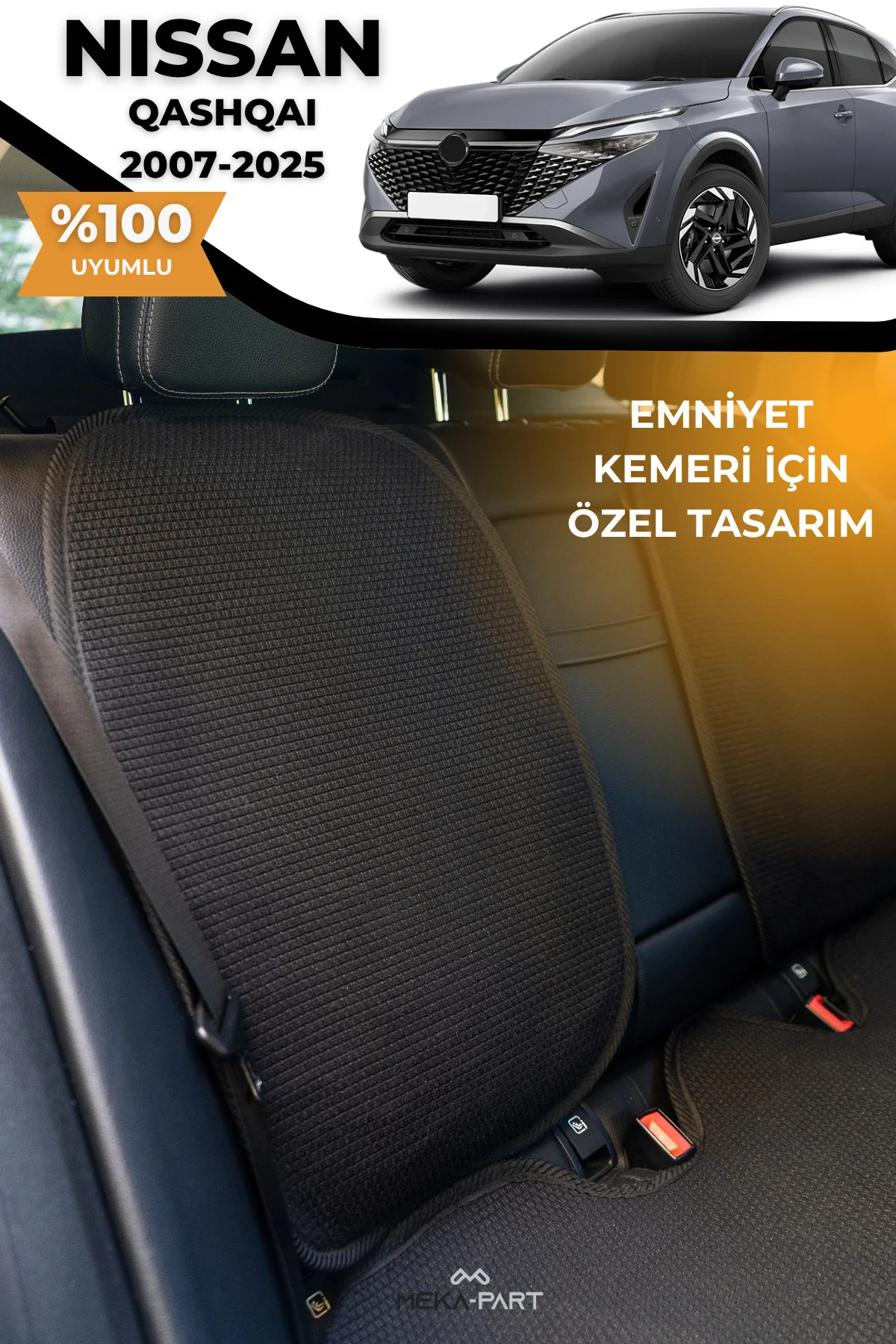 Terletmez Oto Koltuk Koruyucu Kılıf %100 Pamuk 5 li Tam Set Siyah