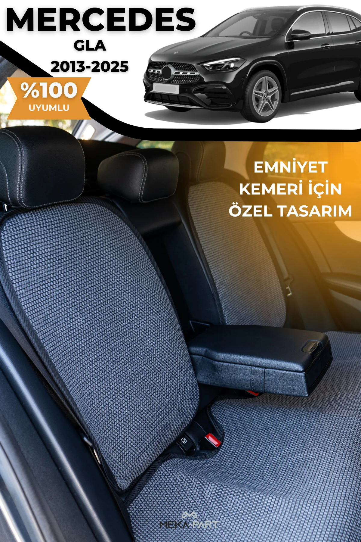 Terletmez Oto Koltuk Koruyucu Kılıf %100 Pamuk 5 li Tam Set Füme Mercedes GLA Fiyatı, Yorumları ve Özellikleri