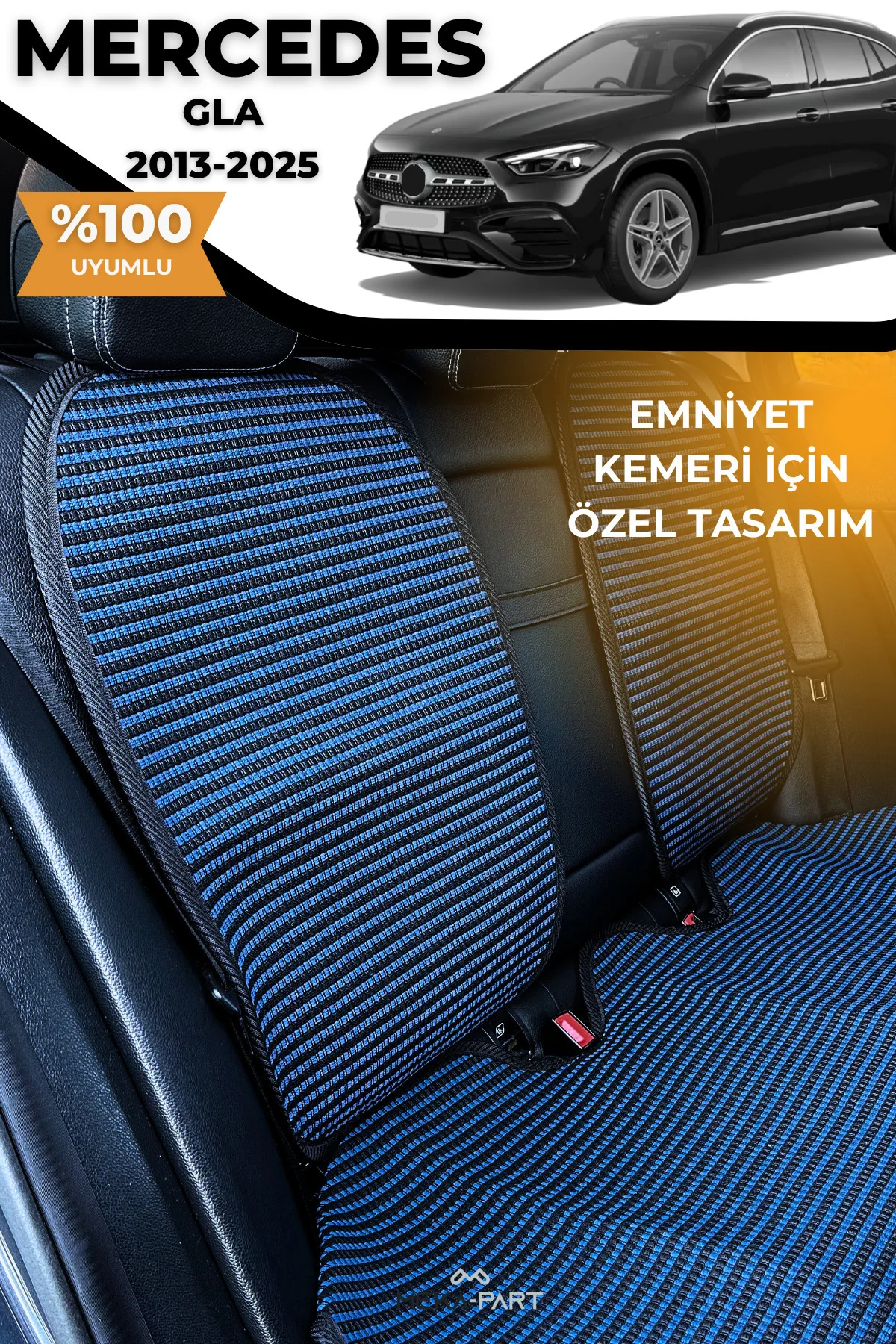 Terletmez Oto Koltuk Koruyucu Kılıf %100 Pamuk 5 li Tam Set Füme 