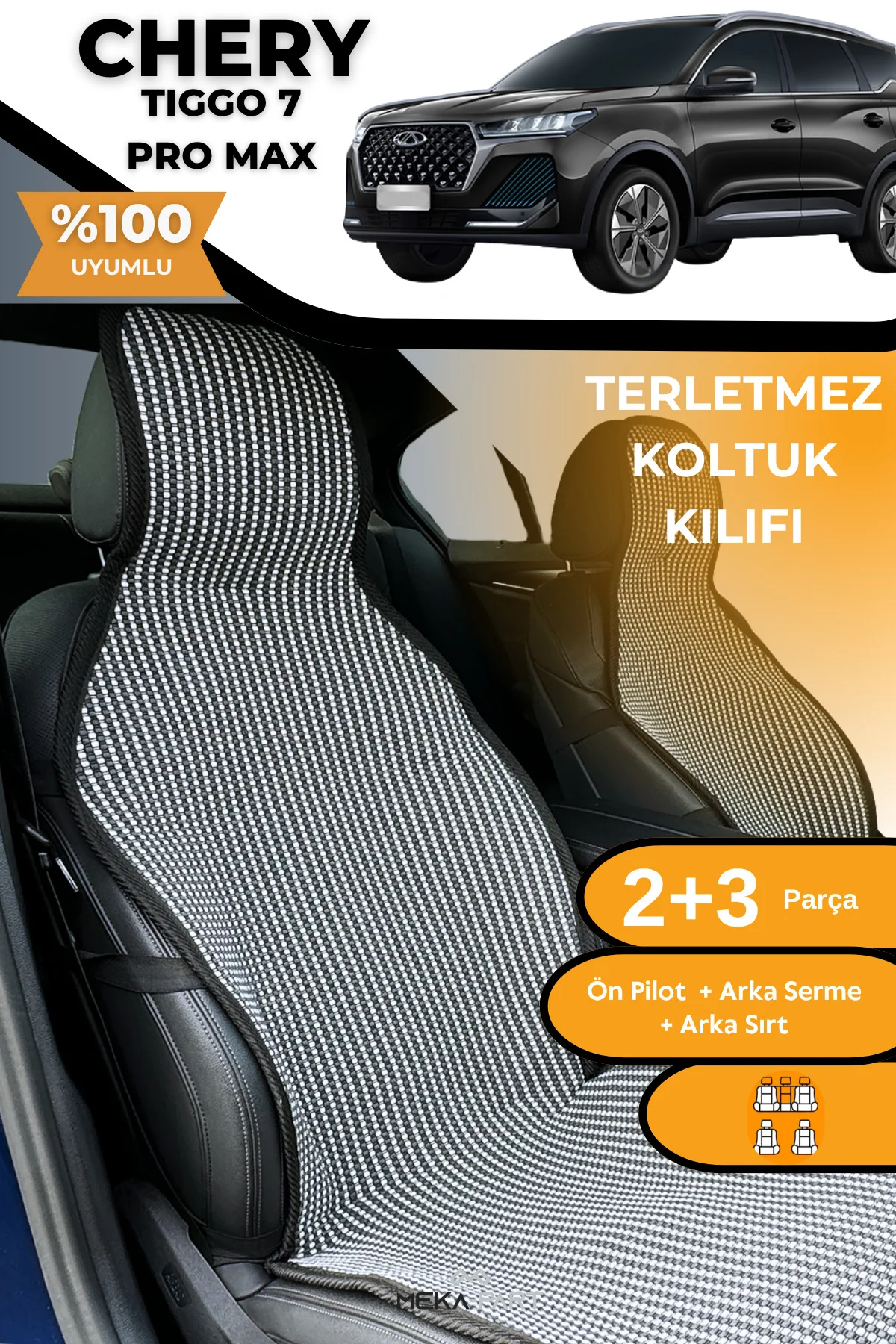 Terletmez Oto Koltuk Koruyucu Kılıf %100 Pamuk 5 li Tam Set Füme Beyaz Chery Tiggo 7 Fiyatı, Yorumları ve Özellikleri