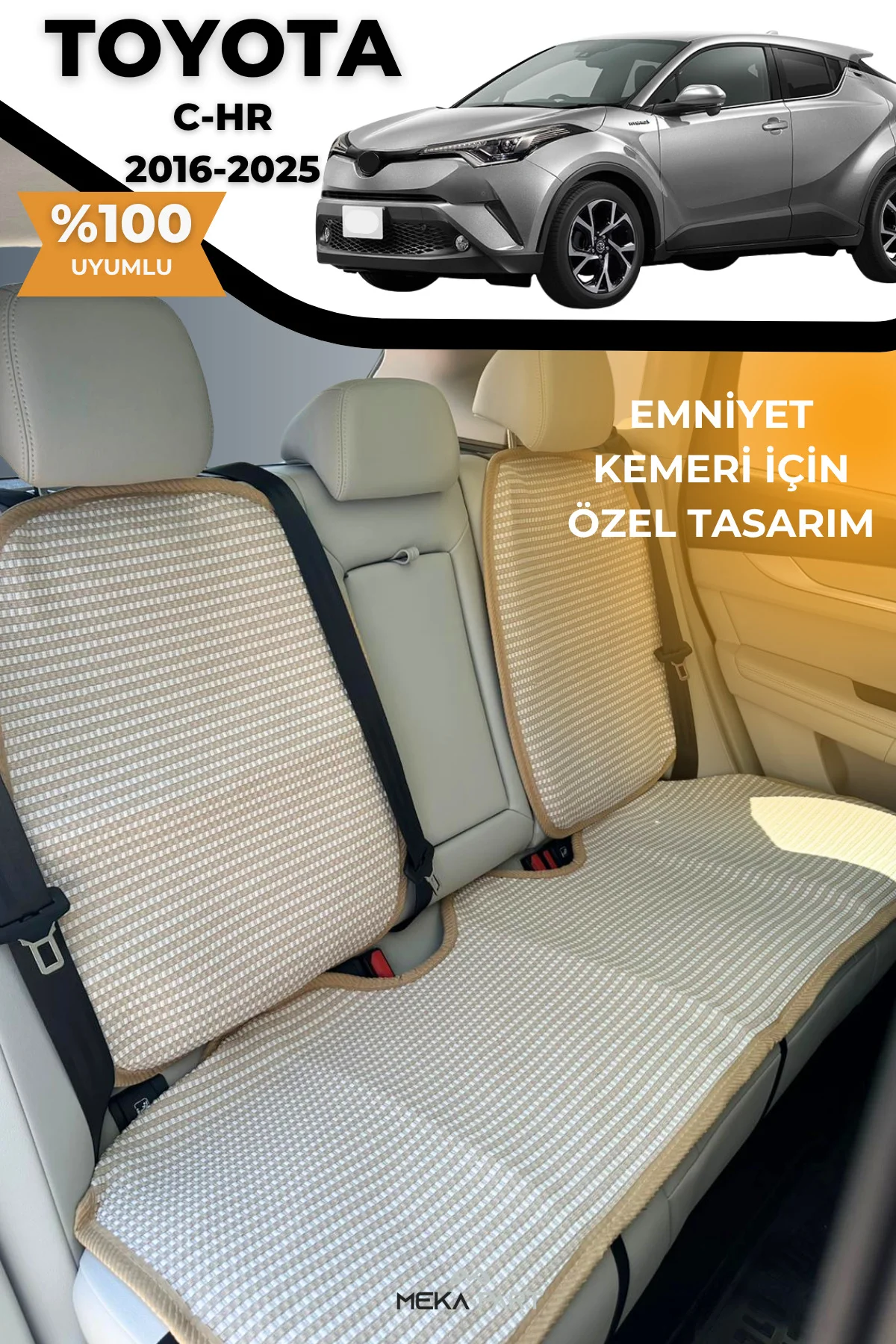 Terletmez Oto Koltuk Koruyucu Kılıf %100 Pamuk 5 li Tam Set Krem Toyota C-HR Fiyatı, Yorumları ve Özellikleri