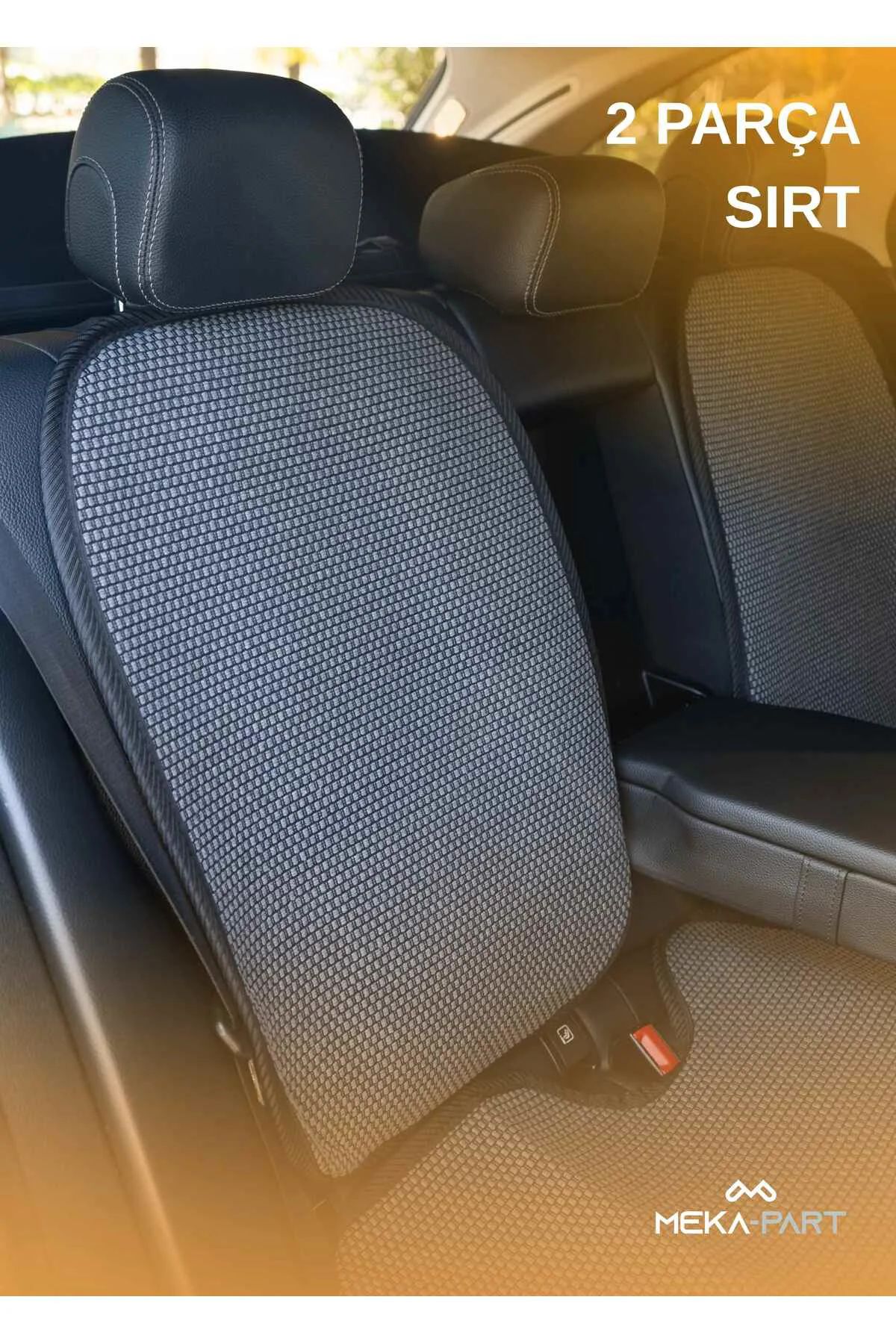 Terletmez Oto Koltuk Koruyucu Kılıf %100 Pamuk 5 li Tam Set Füme BYD Seal