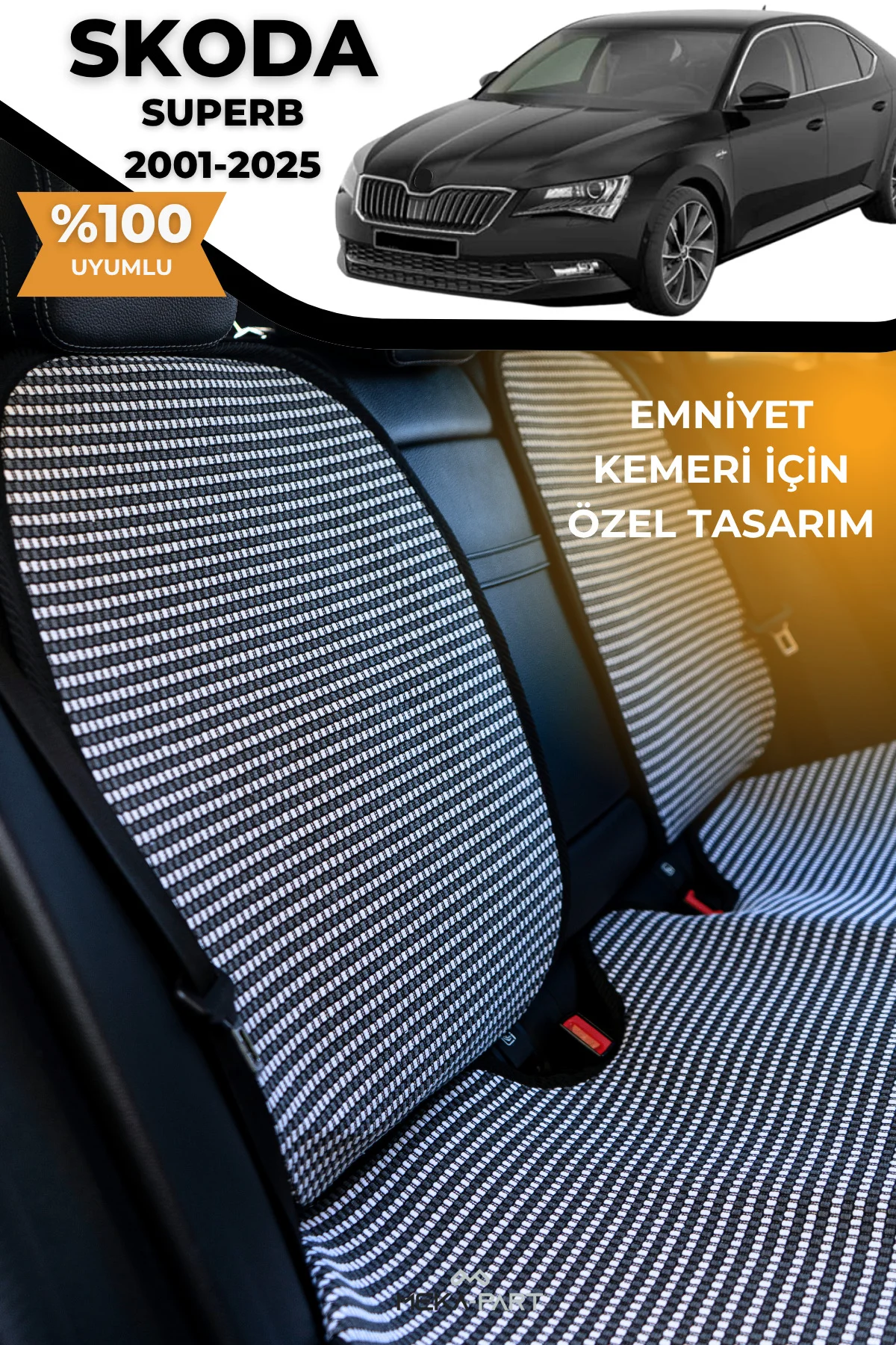 Terletmez Oto Koltuk Koruyucu Kılıf %100 Pamuk 5 li Tam Set Füme Beyaz Skoda SuperB Fiyatı, Yorumları ve Özellikleri