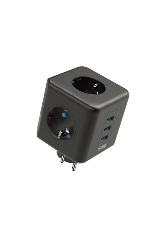 Termal Akım Korumalı Isıya Dayanıklı 3’lü Du Tipi Priz 3x Usb 1x