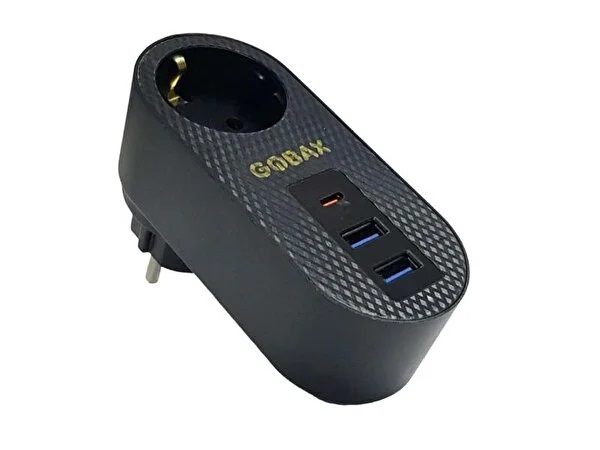 Termal Akım Korumalı Akıllı Priz 2xUSB 1xType-C Li, Çocuk Korumal Termal Akım Korumalı Akıllı Priz 2xUSB 1xType-C Li, Çocuk Korumal