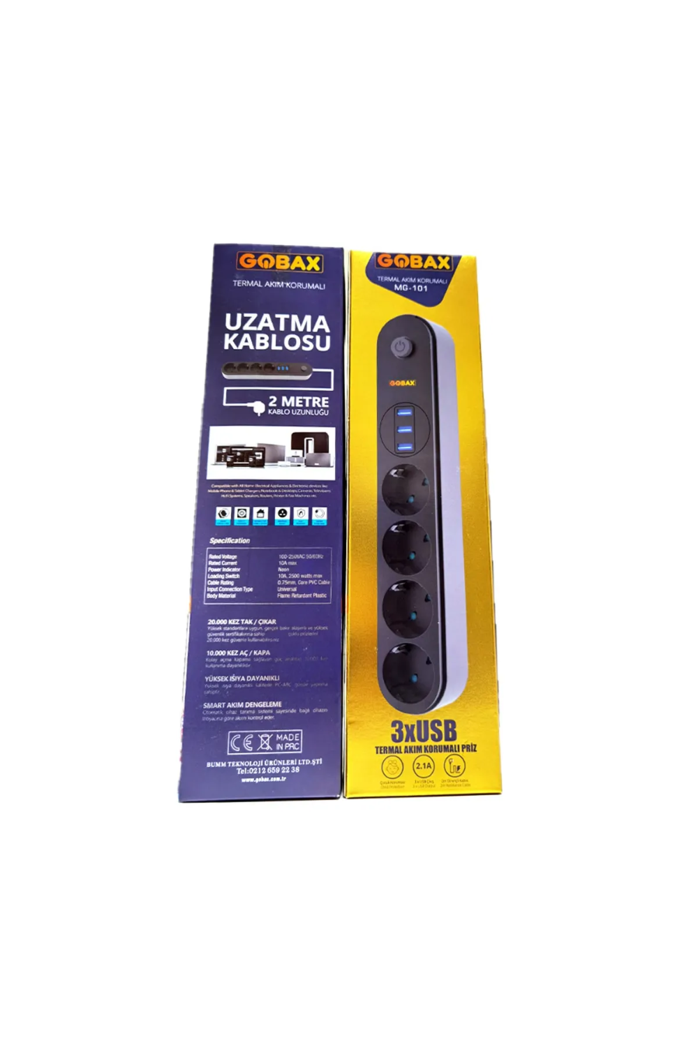 Termal Akım Korumalı Grup Priz Ve 3’lü Usb Şarj Aleti (4490)