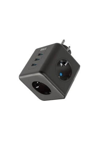 Termal Akım Korumalı Isıya Dayanıklı 3’lü Du Tipi Priz 3x Usb 1x