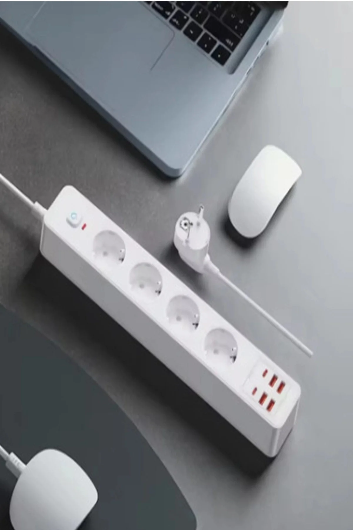 Termal Akım Korumalı 4’Lü Priz 4X Usb 2X Type-C Çıkışlı Grup Priz Çoğaltıcı (3500W) Termal Akım Korumalı 4’Lü Priz 4X Usb 2X Type-C Çıkışlı Grup Priz Çoğaltıcı (3500W) - Görsel 3