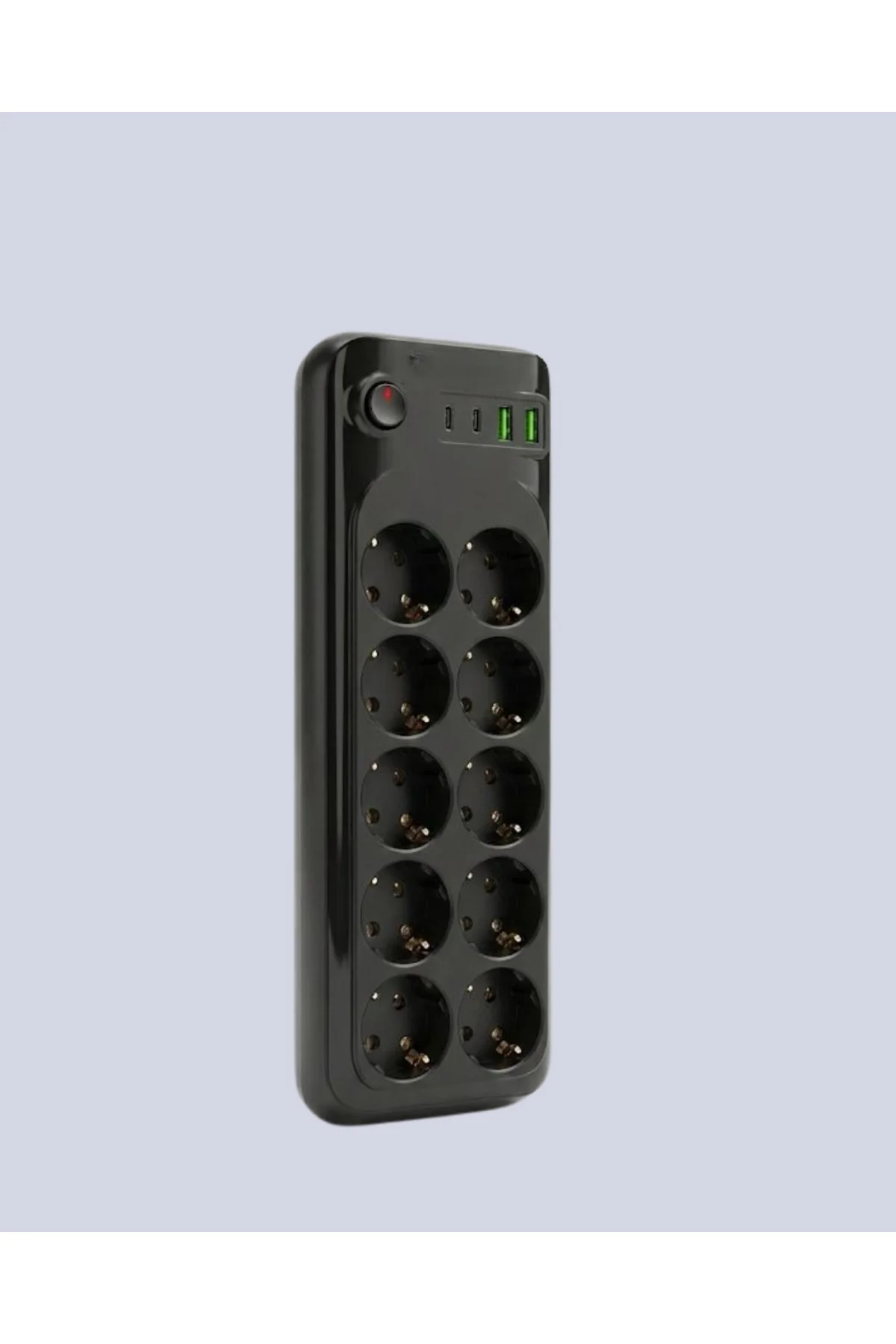 Termal Akım Korumalı 10’lu Grup Priz USB Type-C Hızlı Şarj 2500W 