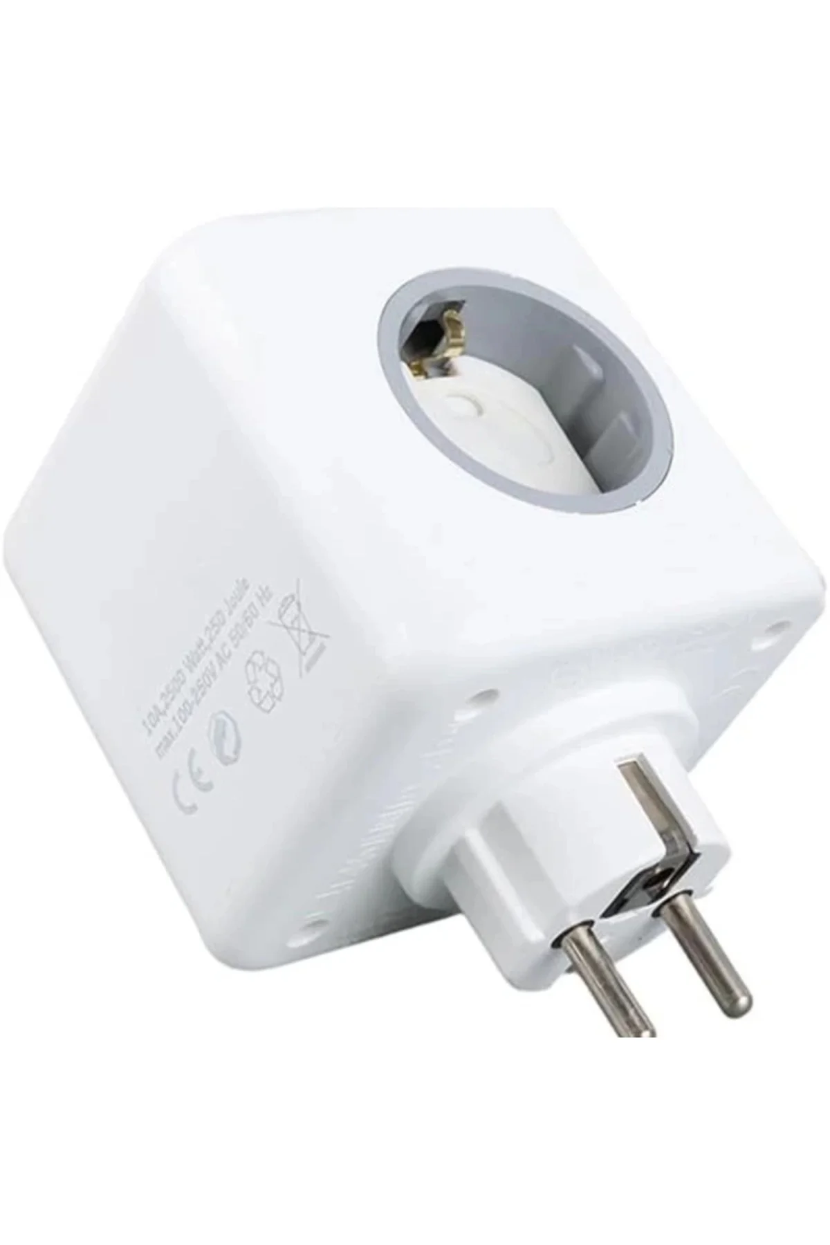 Termal Akım Korumalı 3'Lü Duvar Küp Priz, 2Xusb 1Xtype C (Tip C), Çocuk Korumalı