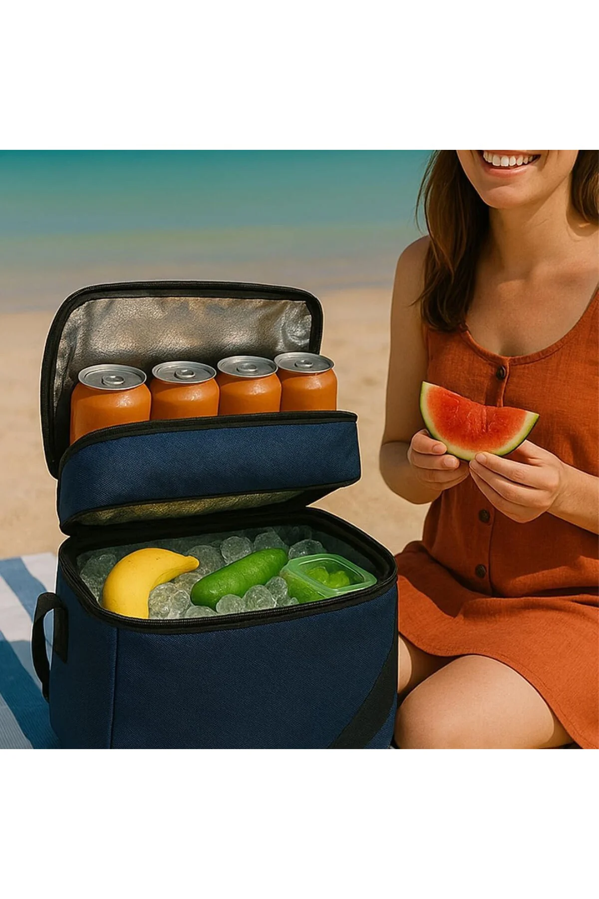 Termal Buzluk Çanta Piknik Yemek Taşıma Çantası 22 Litre Beslenme