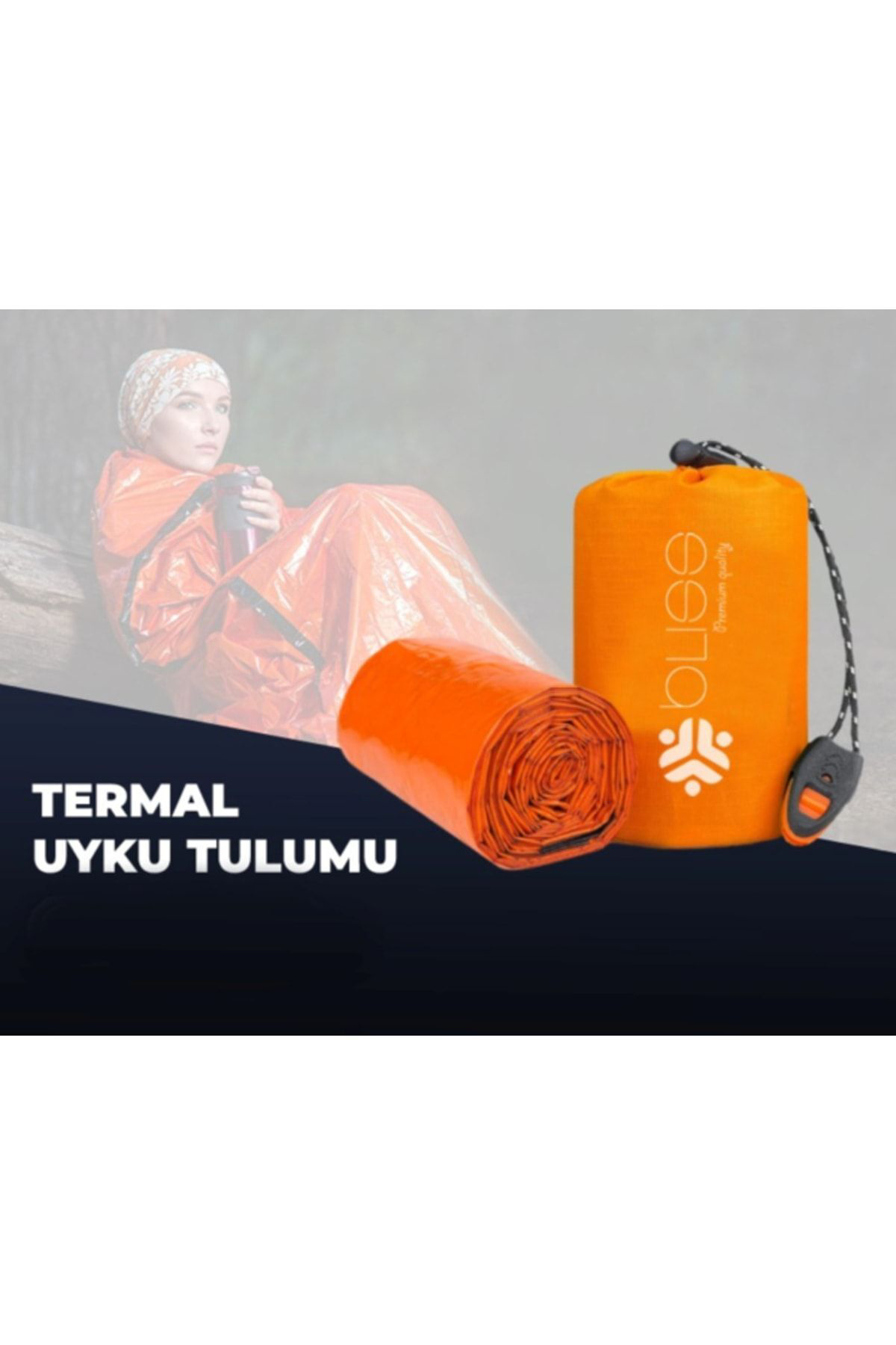 Blisspremium Termal Deprem Acil Durum Tulumu (90X210cm) - Düdüklü Taşıma Çanta