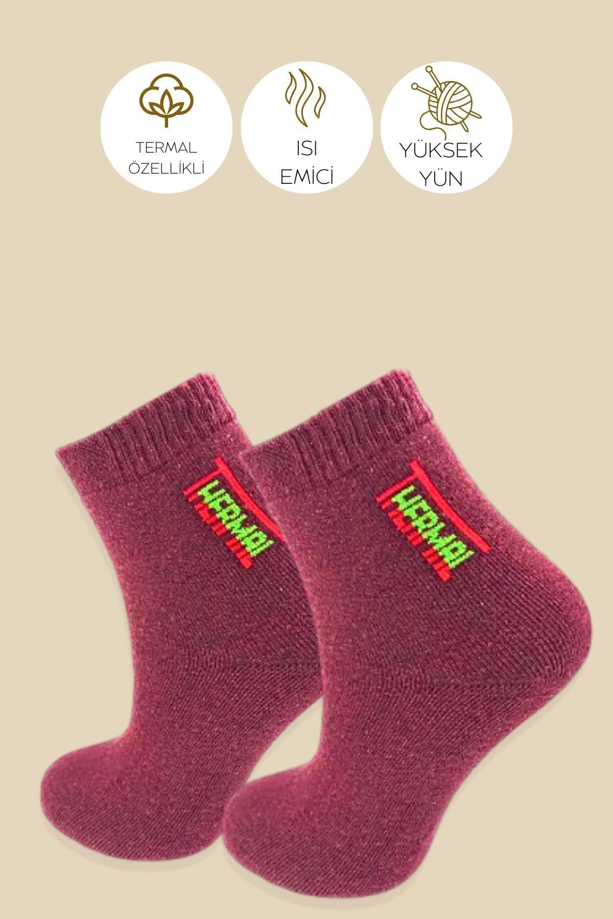 Kral Socks Termal Erkek Havlu Patik Çorap 5'Li Set(5 Çift)