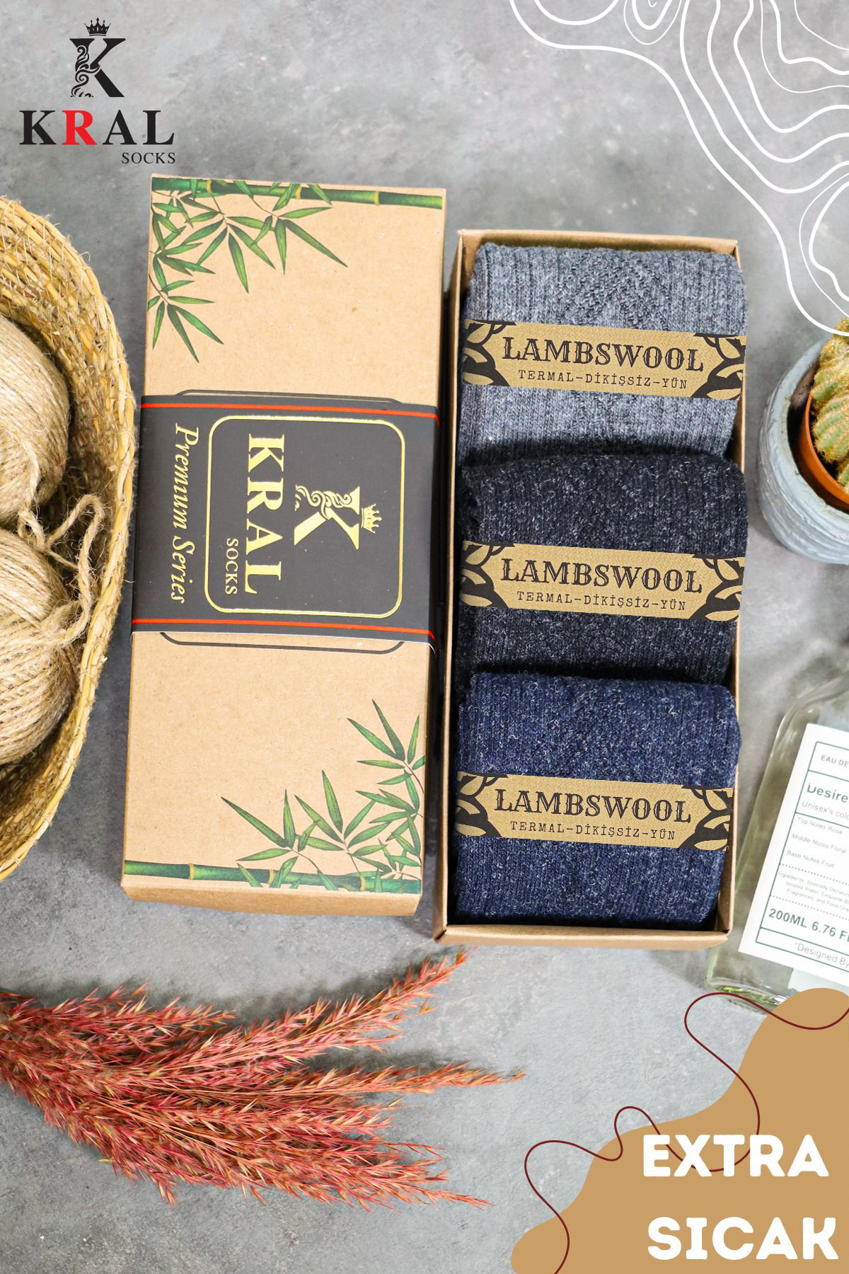 Termal Etkili 3 Çift Kutulu Kışlık Kuzu Yünlü Lambswool Dikişsiz Termal Etkili 3 Çift Kutulu Kışlık Kuzu Yünlü Lambswool Dikişsiz
