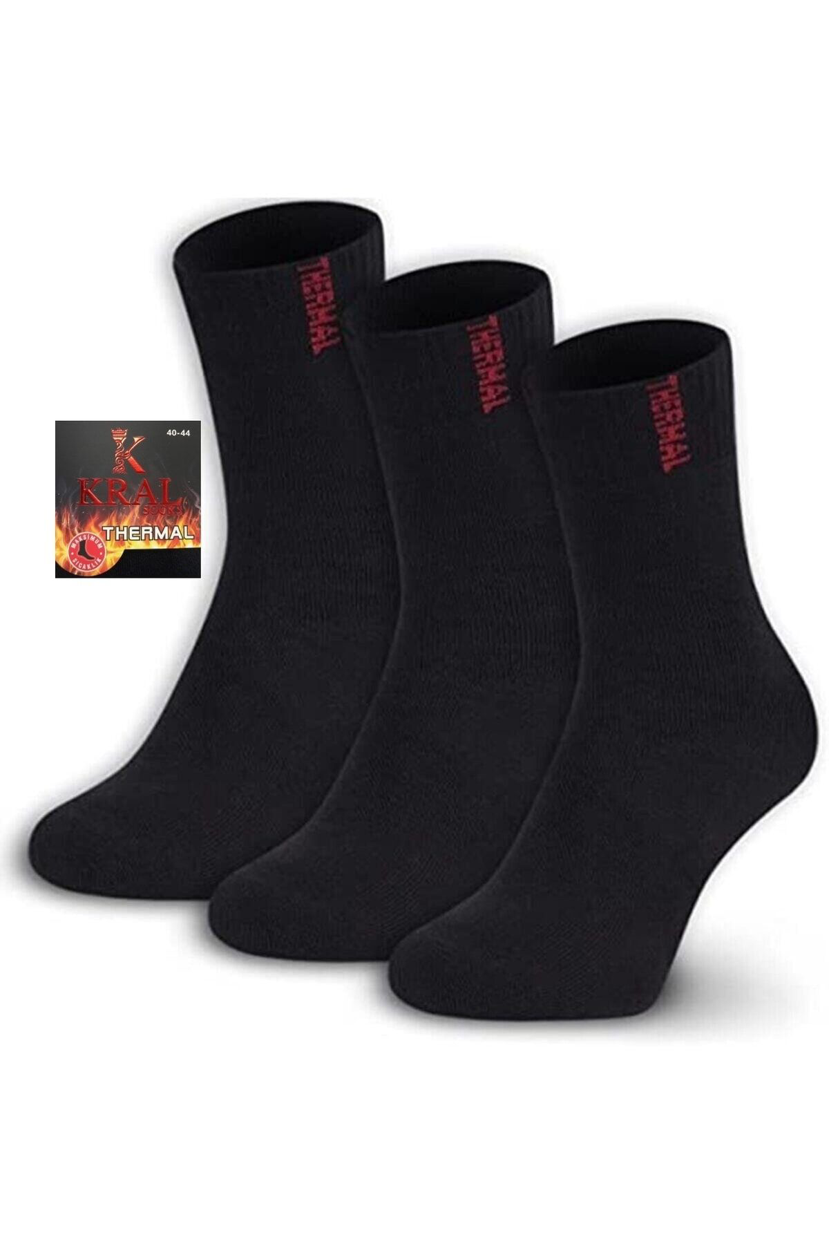 Termal Kışlık Kalın Çorap (3 - Çift) Erkek Kadın Unisex Pamuklu H