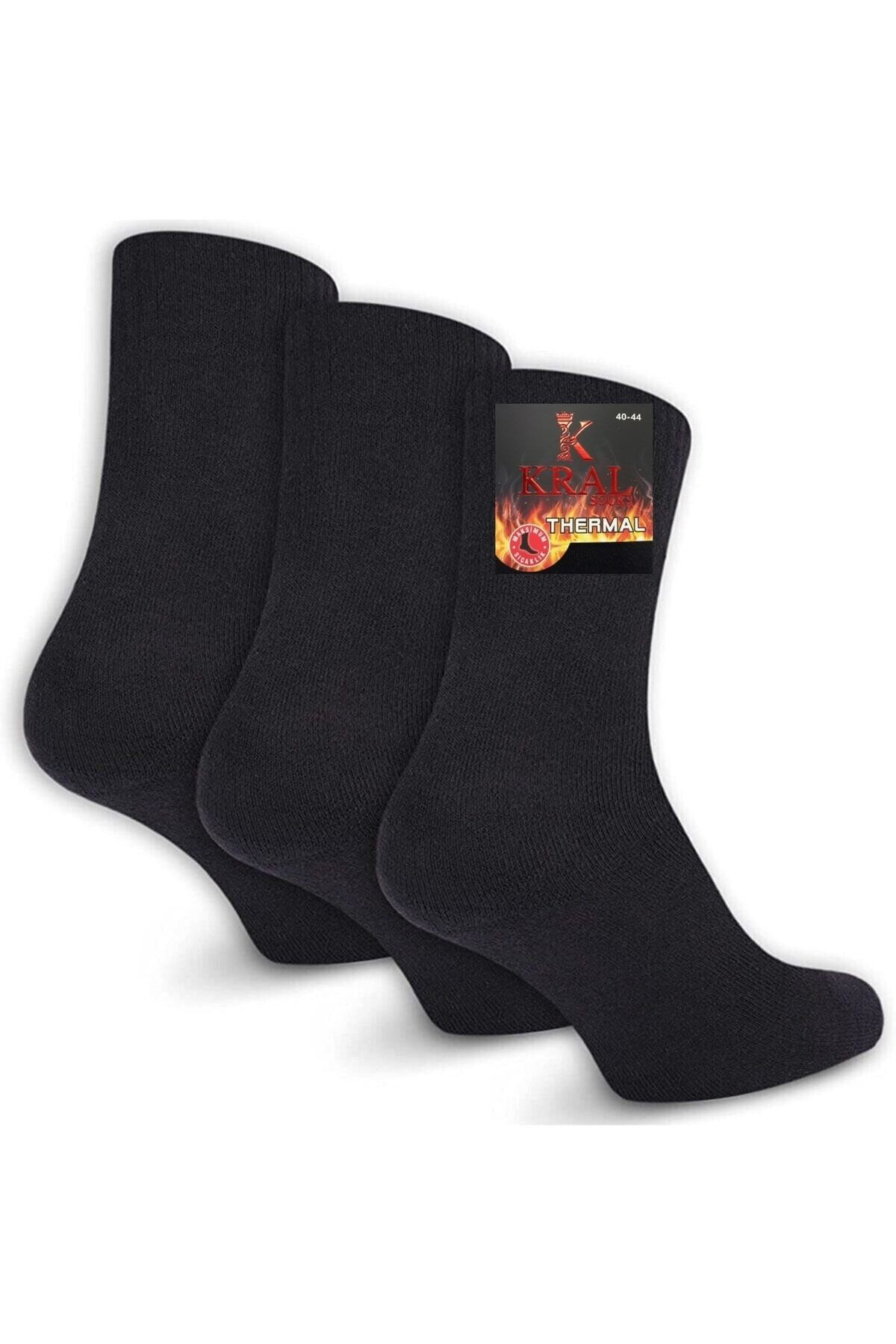 Termal Kışlık Kalın Çorap (3 - Çift) Erkek Kadın Unisex Pamuklu H