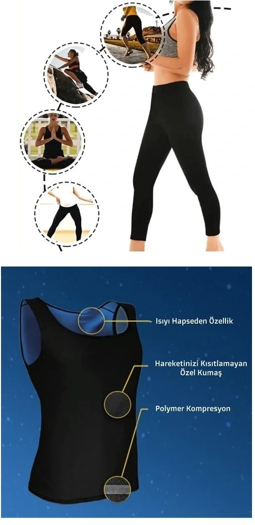 Termal Sauna Tayt + Atlet Takım ( Xxxl ) Neotex Terletme Takımı Termal Sauna Tayt + Atlet Takım ( Xxxl ) Neotex Terletme Takımı