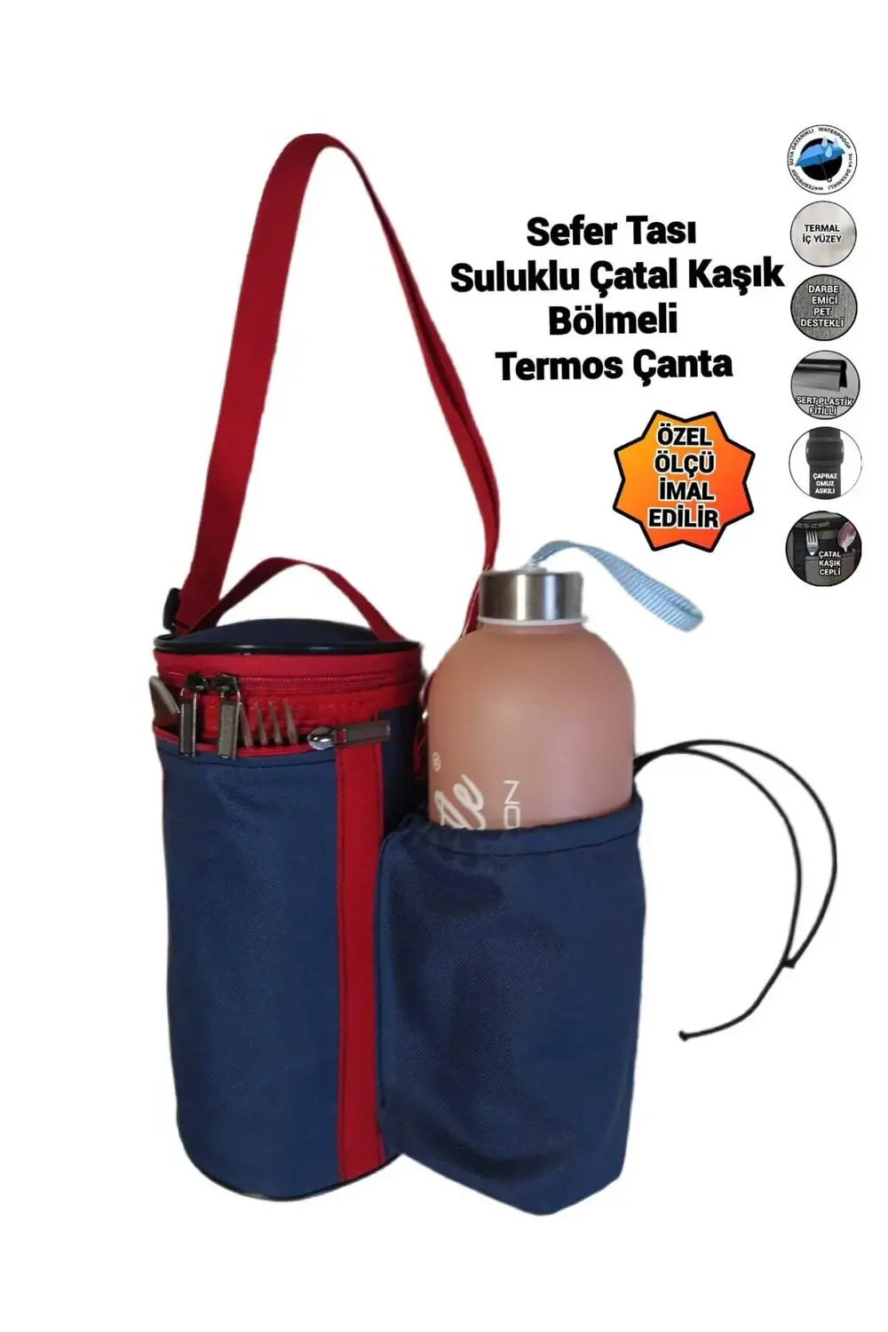 TERMAL SEFERTASI ÇANTASI SULUK VE ÇATAL KAŞIK BÖLMELİ SU GEÇİRMEZ