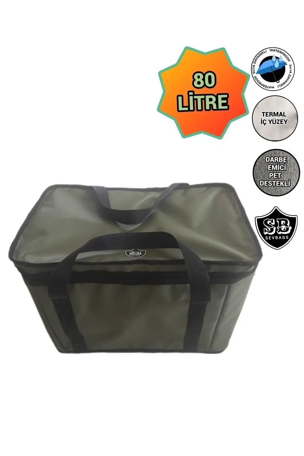 Termal Termos Battal Boy Soğuk Sıcak Su Geçirmez Termos Çanta Yem