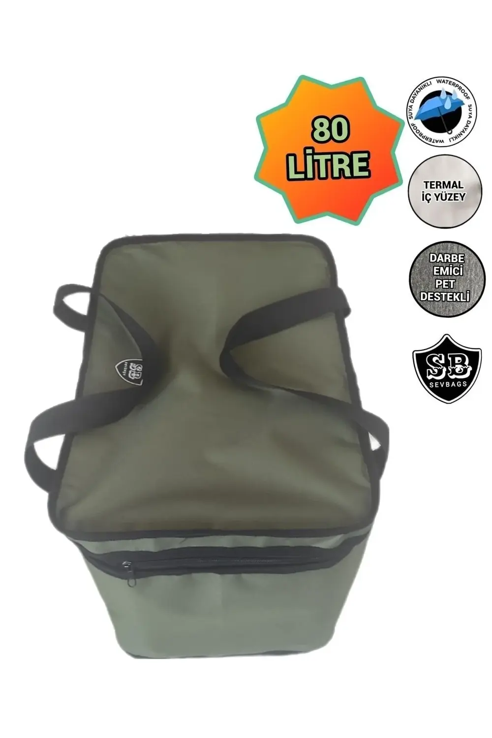 Termal Termos Battal Boy Soğuk Sıcak Su Geçirmez Termos Çanta Yem