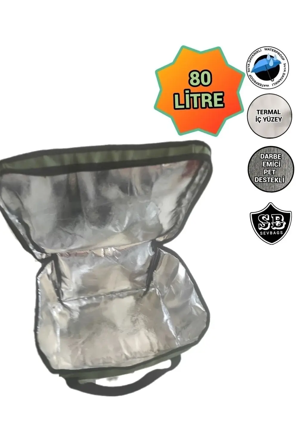 Termal Termos Battal Boy Soğuk Sıcak Su Geçirmez Termos Çanta Yem