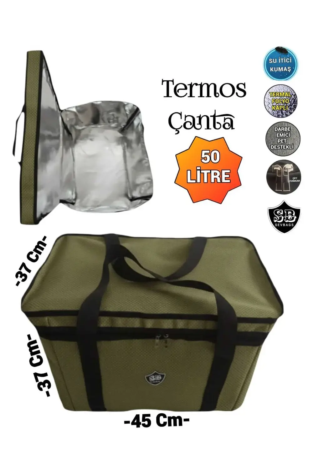 TERMAL TERMOS PİKNİK KAMP SEYAHAT SICAK SOĞUK 50 LİTRE TERMOS ÇAN