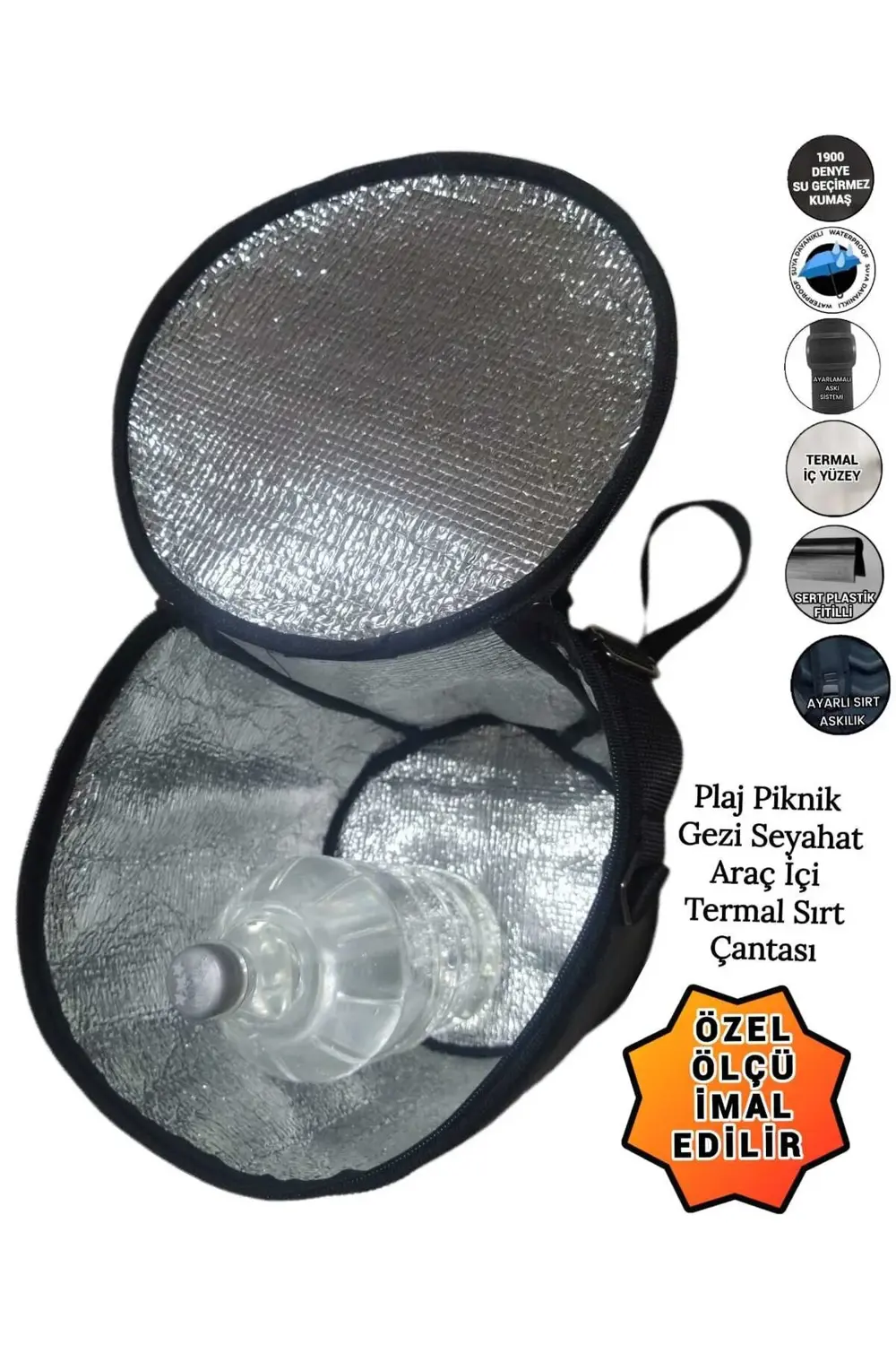 TERMAL TERMOS PİKNİK PLAJ GÜNLÜK ARAÇ İÇİ SIRT ÇANTASI