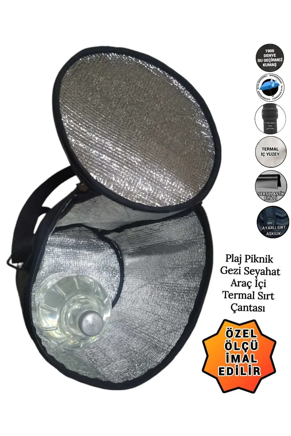 TERMAL TERMOS PİKNİK PLAJ GÜNLÜK ARAÇ İÇİ SIRT ÇANTASI