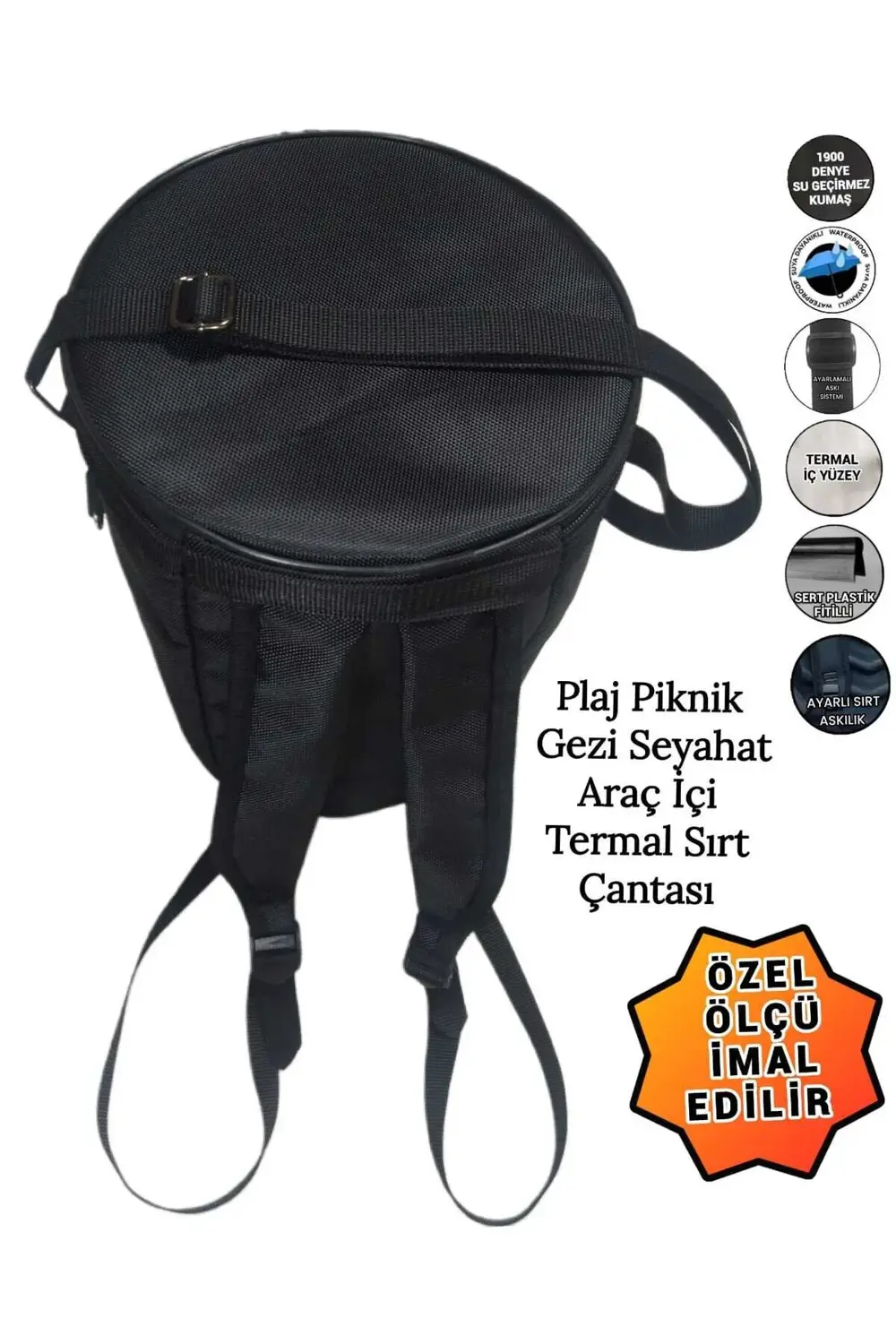 TERMAL TERMOS PİKNİK PLAJ GÜNLÜK ARAÇ İÇİ SIRT ÇANTASI