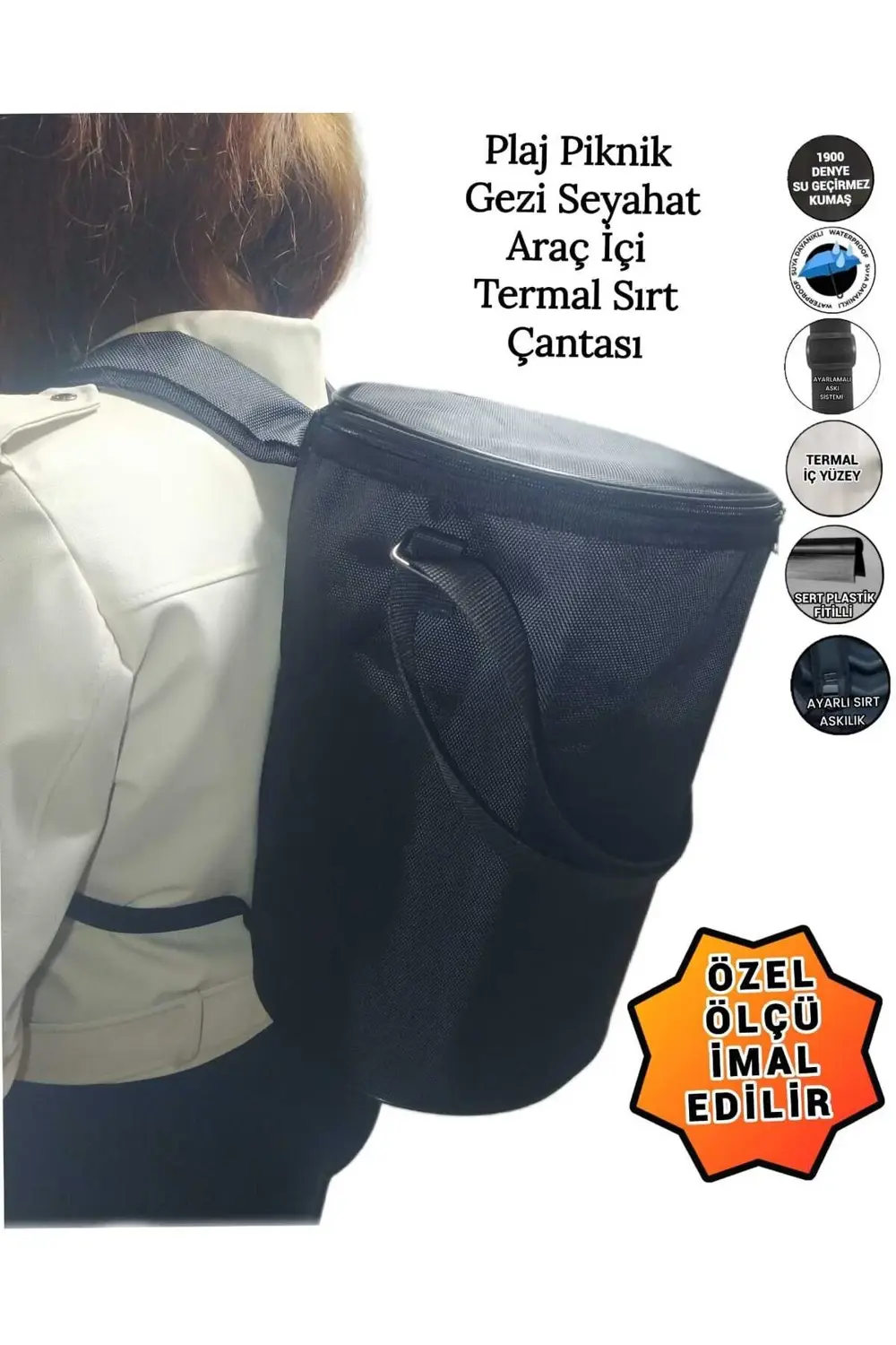 TERMAL TERMOS PİKNİK PLAJ GÜNLÜK ARAÇ İÇİ SIRT ÇANTASI