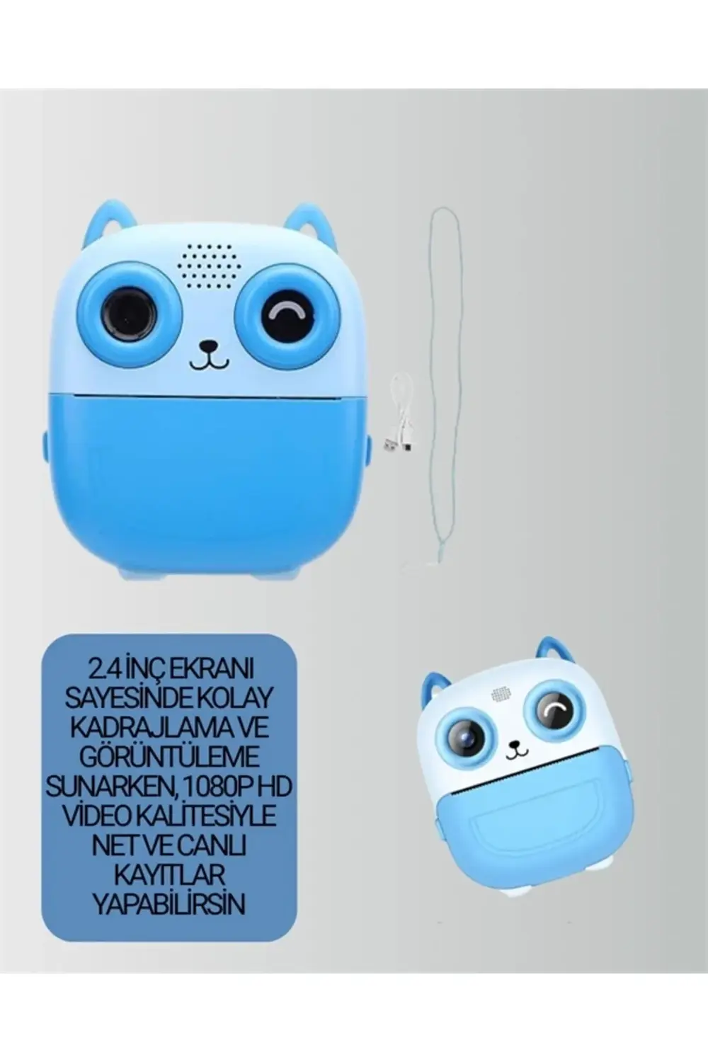 Termal Yazıcılı Dijital Kamera – USB Şarjlı HD Video Destekli - M