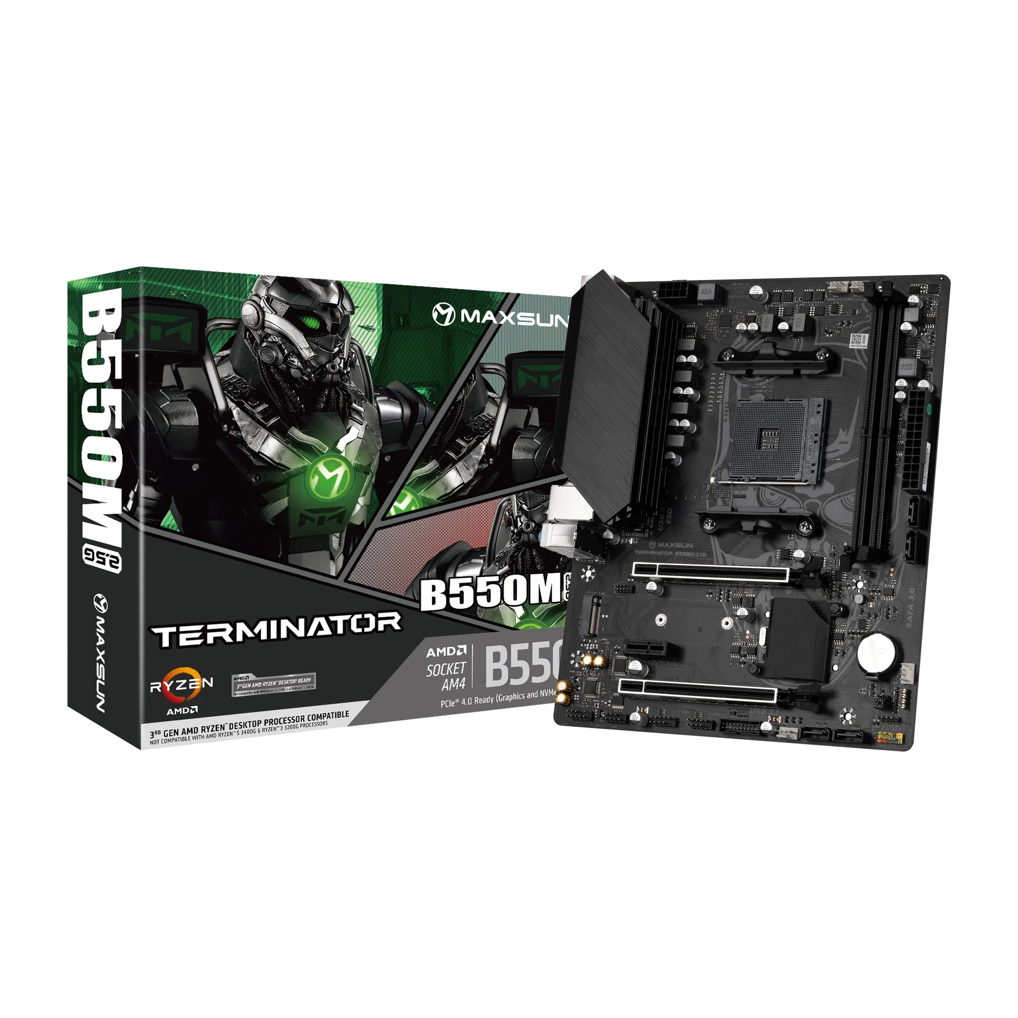 Terminator B550M AM4 DDR4 3800 Mhz M.2 HDMI mAtx AMD Anakart