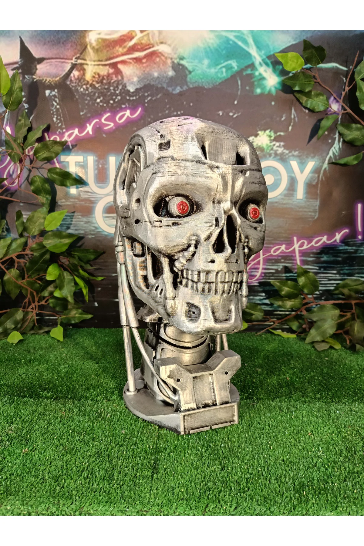 Terminatör T-800 Kafa Boyun Büst 40 CM 1/1 (GERÇEK BOY)