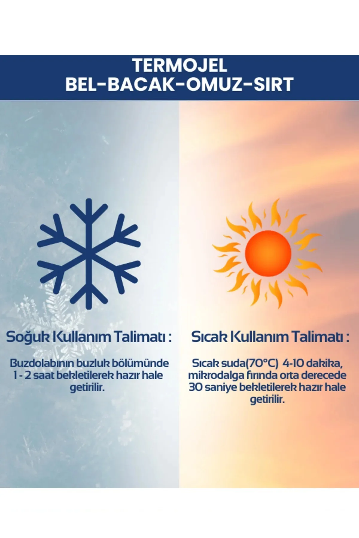 TERMOJEL BEL-OMUZ-SIRT SICAK-SOĞUK KOMPRES 14X35 CM