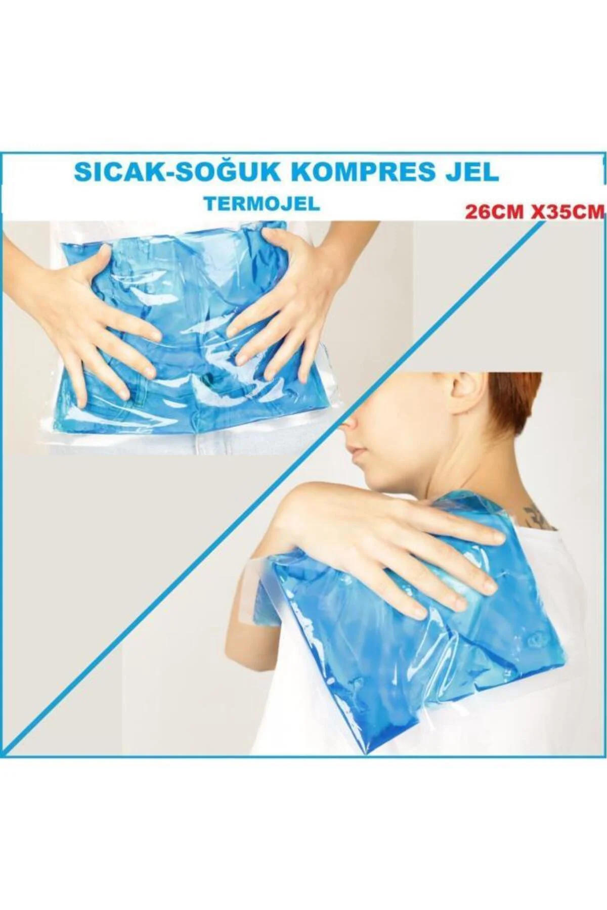 Termojel Sıcak Soğuk Kompres Jel Buz Jeli Isıtıcı Ve Soğutucu Jel 26cmx35 Cm Büyük Boy