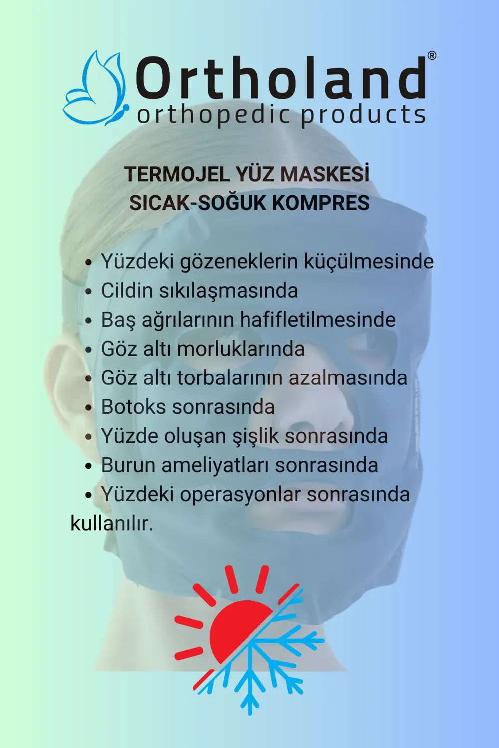 TERMOJEL YÜZ MASKESİ SICAK-SOĞUK KOMPRES