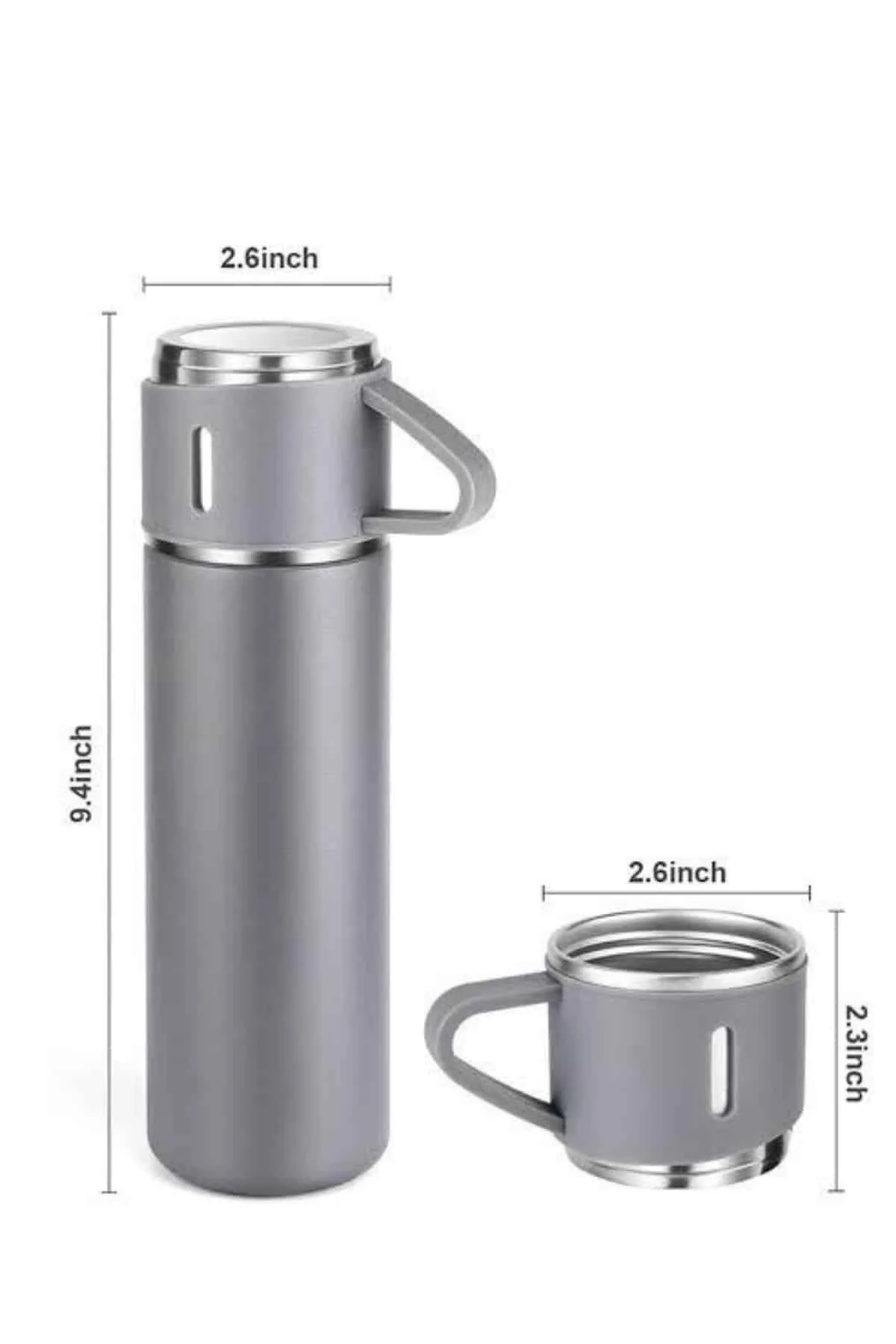 Termos Seti Paslanmaz Çelik 3 Bardaklı Vakumlu Termos Set 500 Ml 12 Saate Kadar Isı Koruma Fiyatı, Yorumları ve Özellikleri