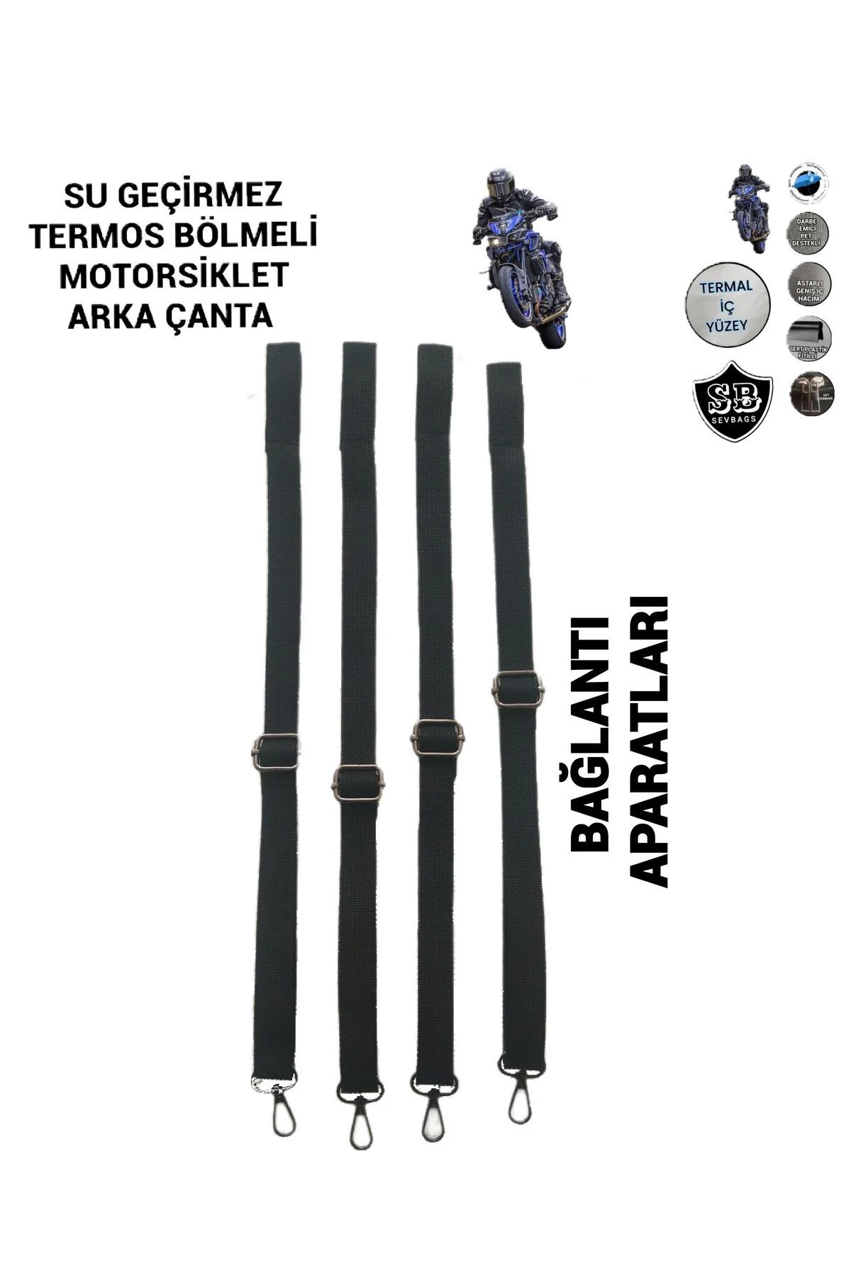 Termoslu Motosiklet Arka Çanta