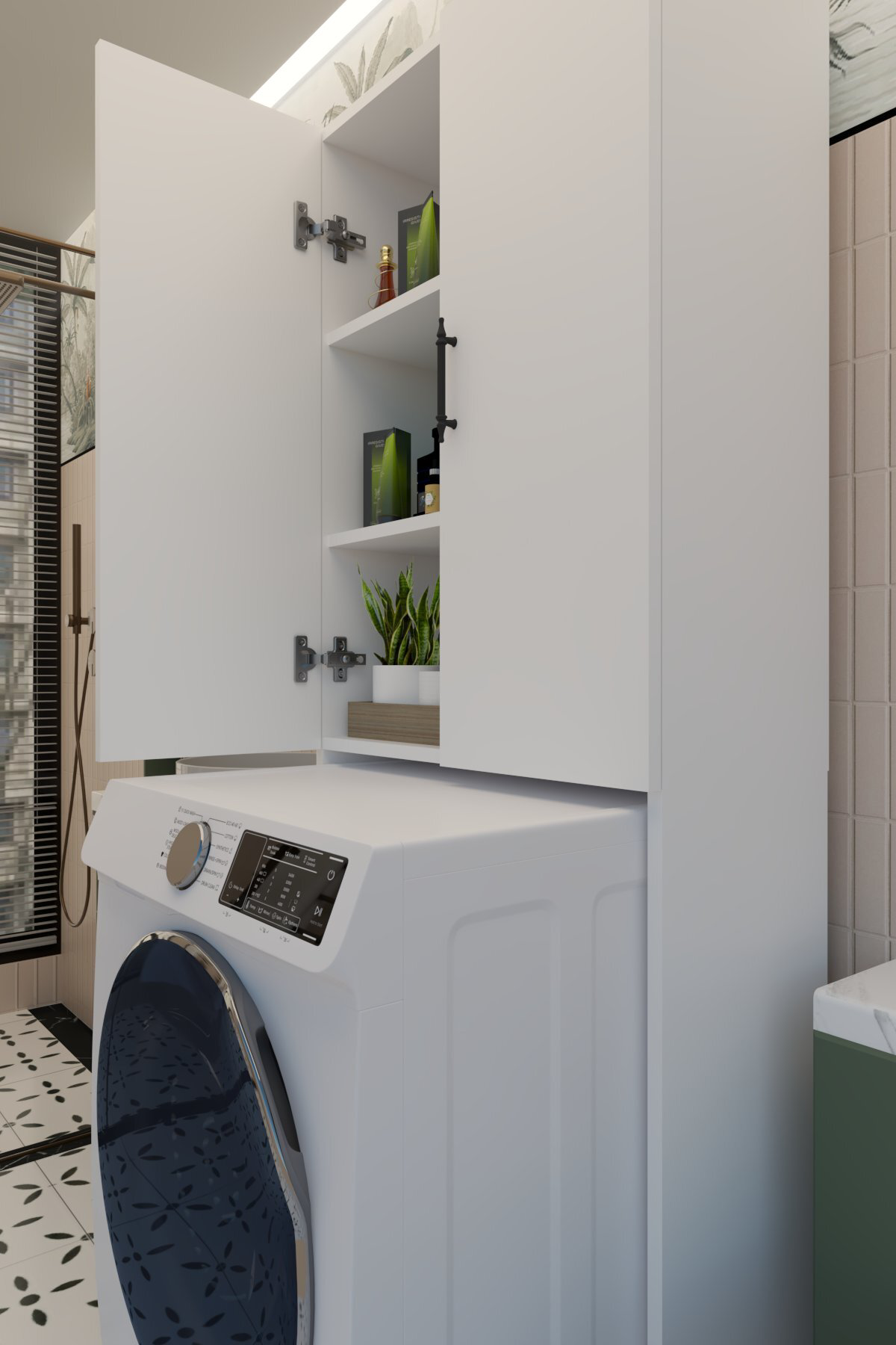 Terra İki Kapaklı Çamaşır Makinesi Dolabı