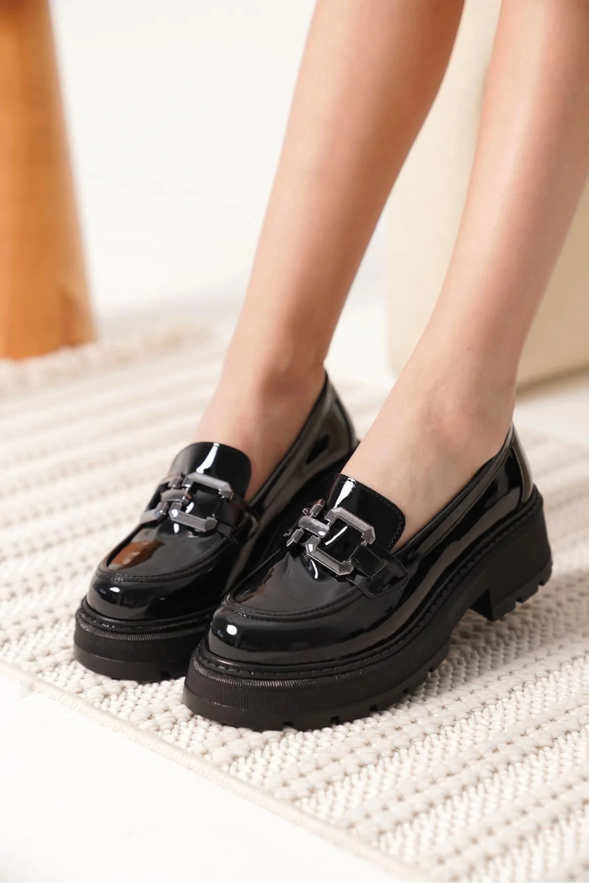 Terry Rugan Siyah Kadın Loafer