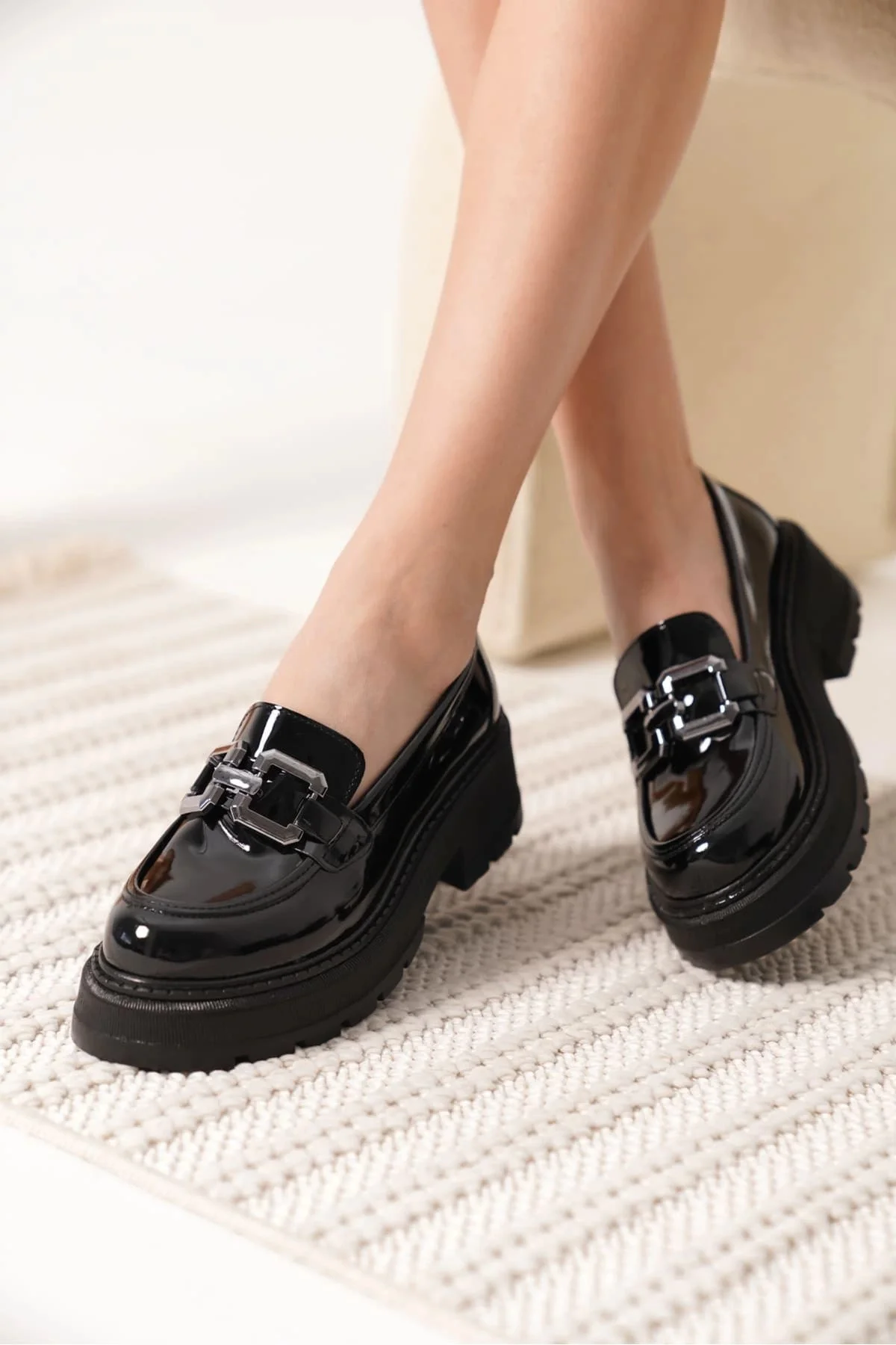 Terry Rugan Siyah Kadın Loafer