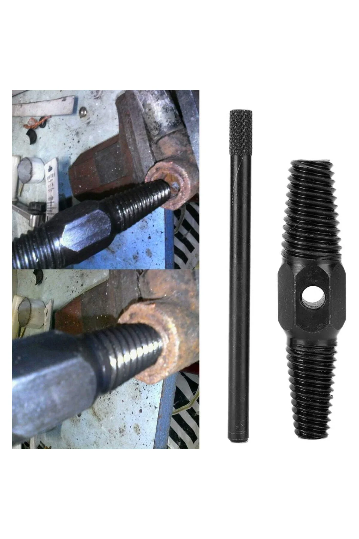 ® Ters Dişli Kılavuz Boru Sökme Aparatı – 1/2" ve 3/4" Hasarlı Pa